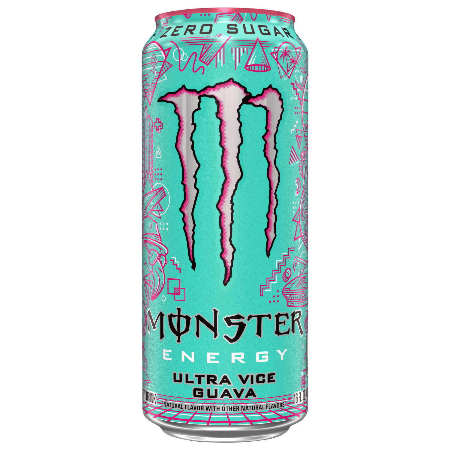 Monster Energy Drink, Zero Sugar, Ultra Vice Guava - 16 Fluid Ounce