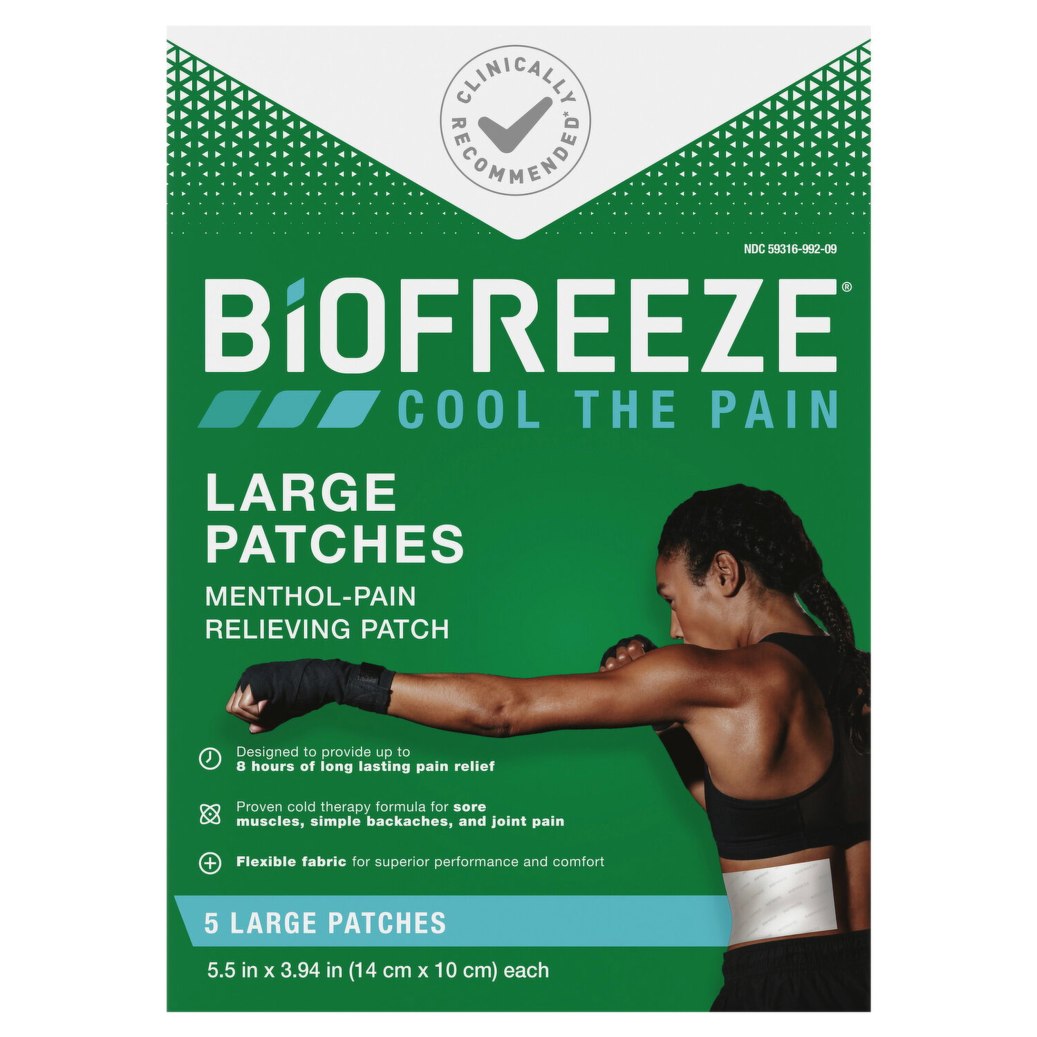Biofreeze Pain Relieving Patch, Menthol, Large - 5 Each Image 1 of 2