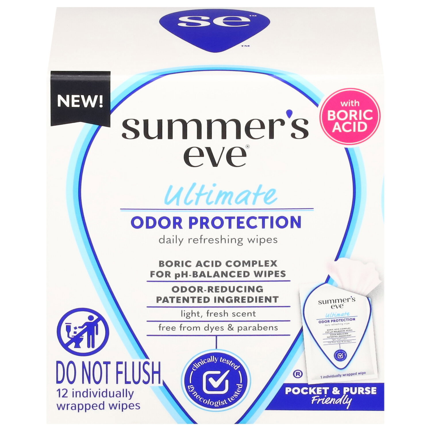 Summer's Eve Daily Refreshing Wipes, Ultimate - 12 Each Image 1 of 2