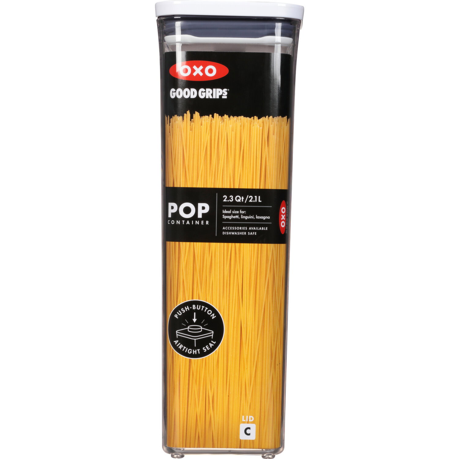 Oxo Pop Container, Lid C, 2.3 Quart - 1 Each