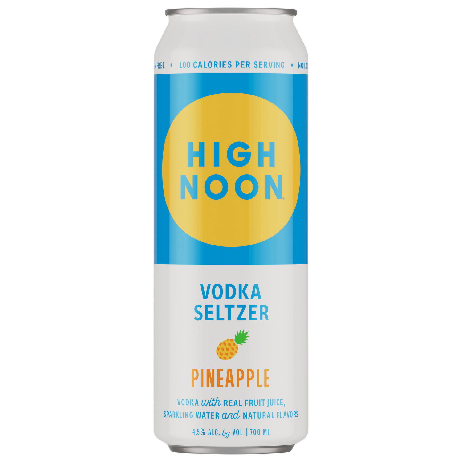 High Noon Pineapple Vodka Hard Seltzer 700ml Can - 700 Milliliter