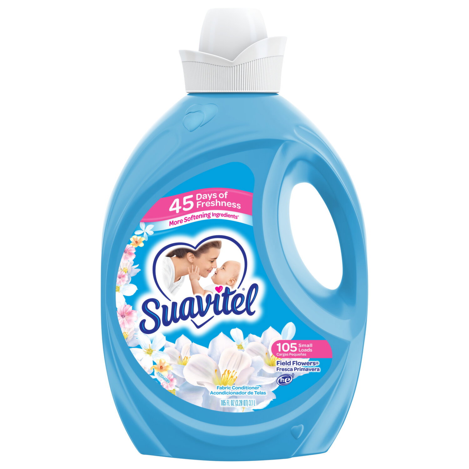 Suavitel Fabric Conditioner, HE, Field Flowers - 105 Fluid Ounce Image 1 of 2