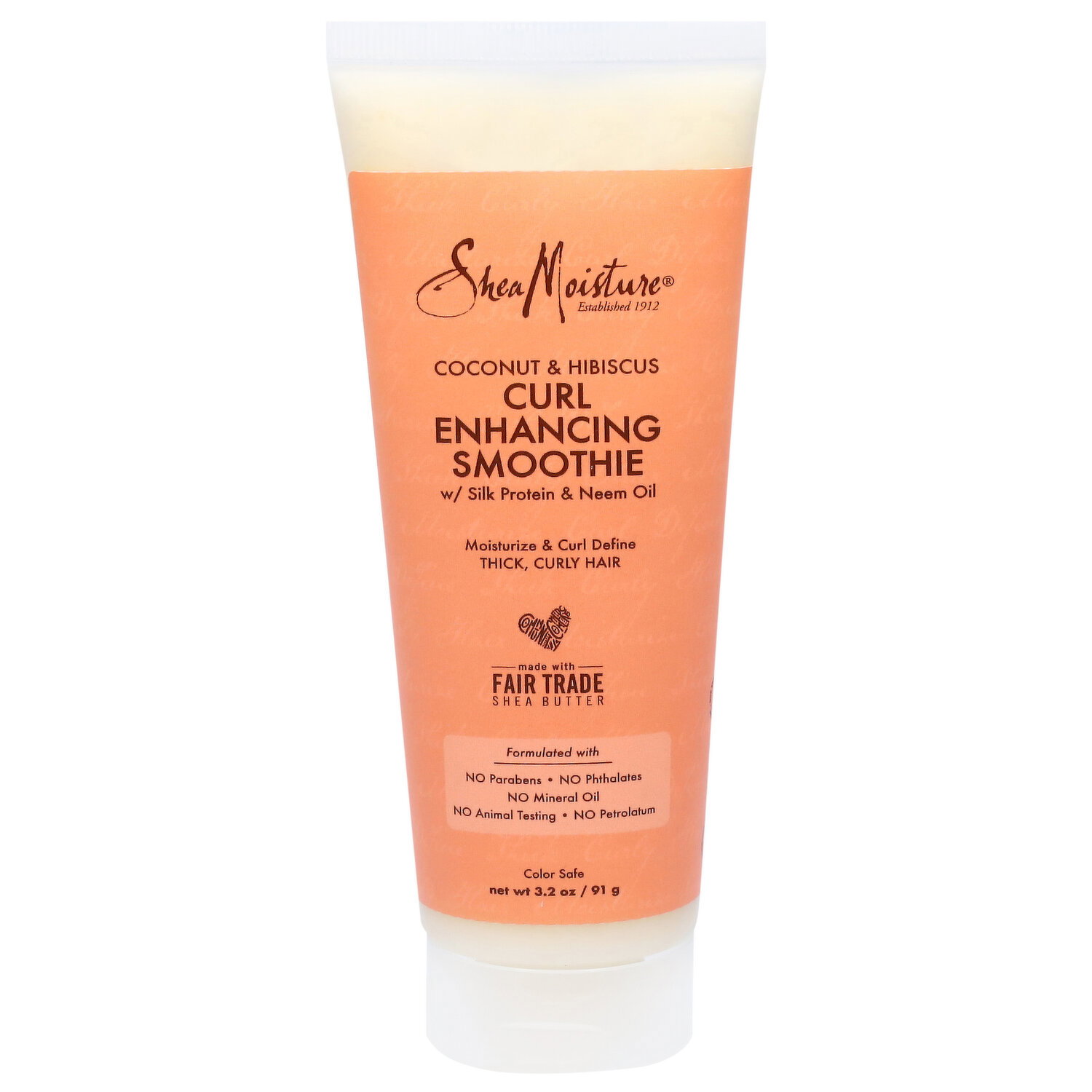 Shea Moisture Curl Enhancing Smoothie, with Silk Protein & Neem Oil, Coconut & Hibiscus - 3.2 Ounce Image 1 of 2