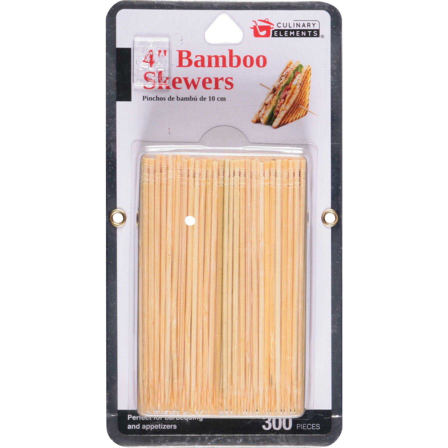 Culinary Elements Skewers, Bamboo, 4 Inches - 300 Each