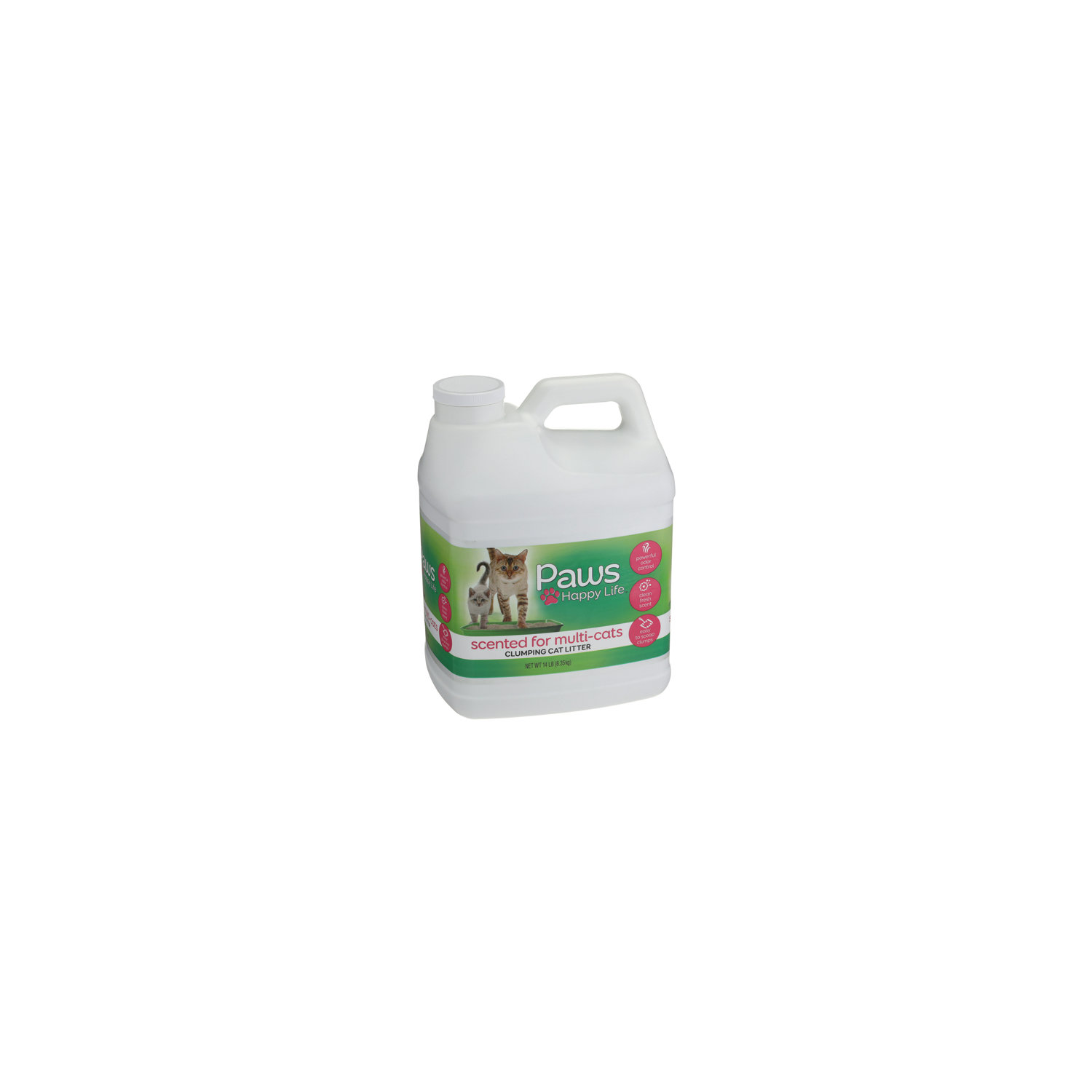 Paws Happy Life Clumping Cat Litter, Scented For Multi-Cats