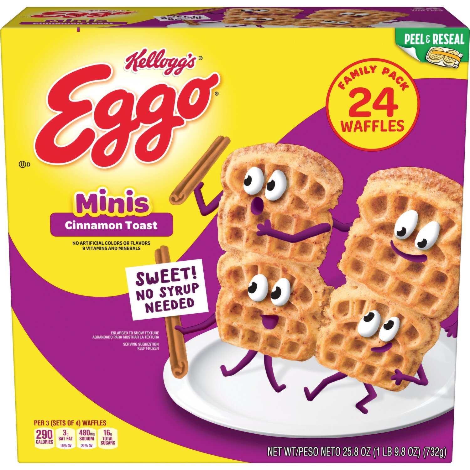 Eggo Frozen Waffle Bites, Cinnamon Toast, Family Pack - 25.8 Ounce Image 1 of 3
