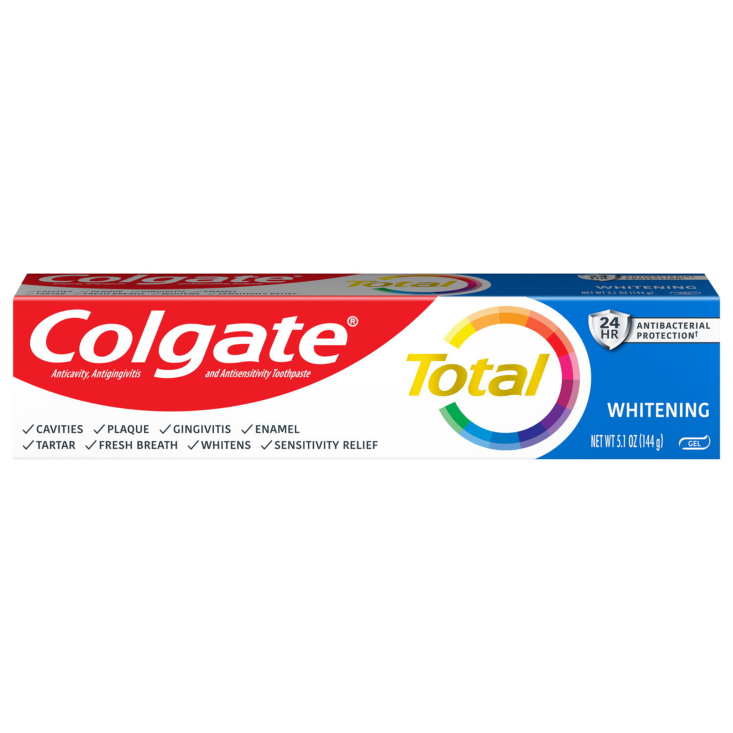 Colgate Toothpaste, Whitening, Gel - 5.1 Ounce Image 1 of 2