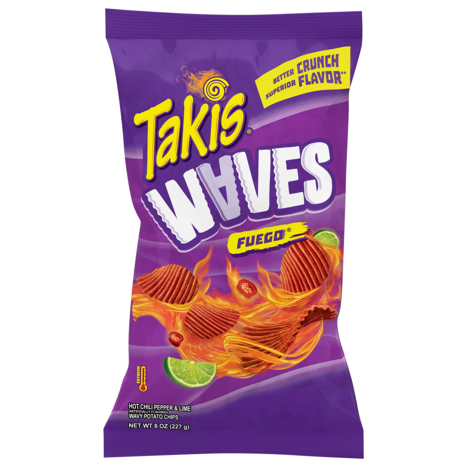 Takis Wavy Potato Chips, Fuego, Extreme - 8 Ounce - Brookshire's