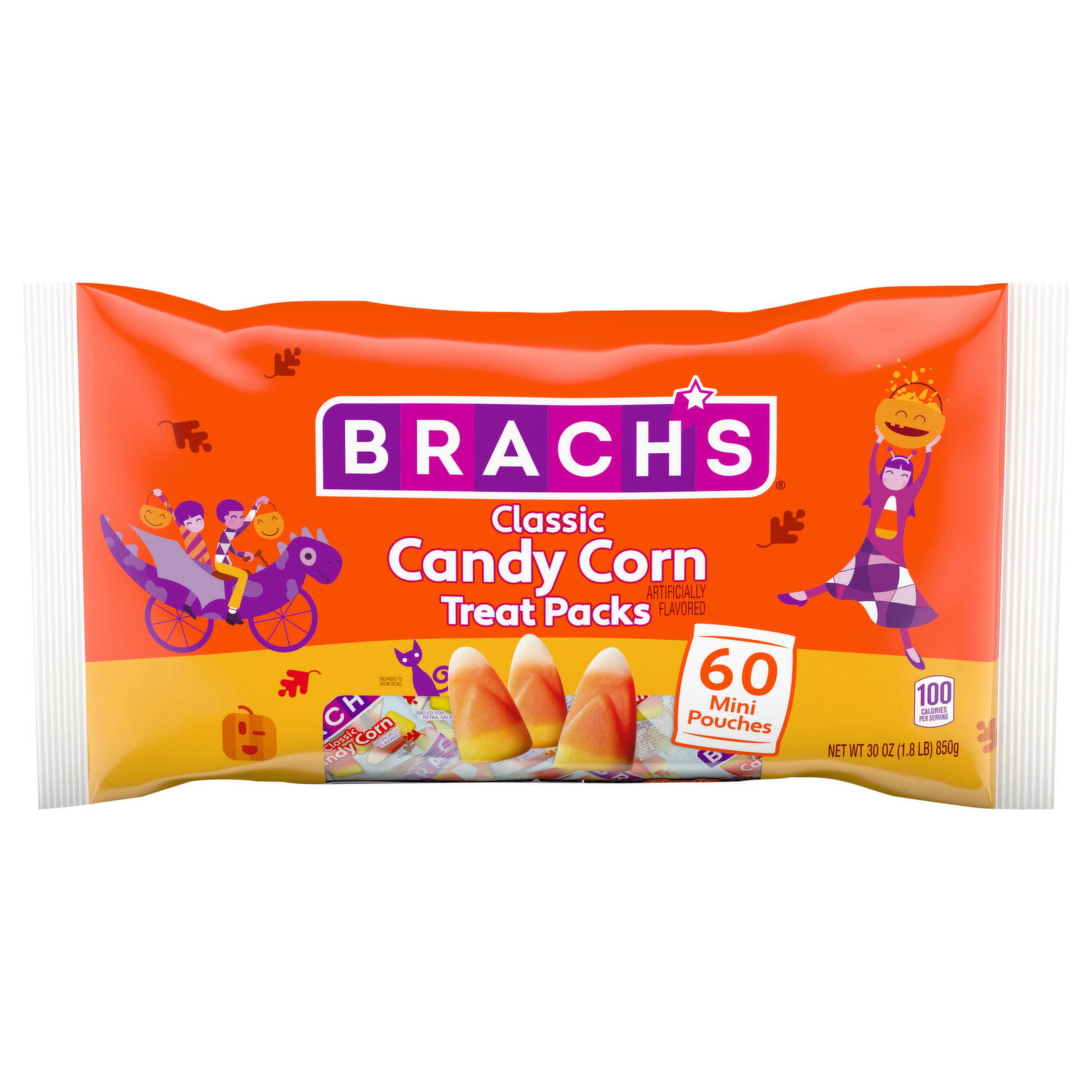 Brach's Candy Corn, Classic, Mini, Treat Packs - 60 Each - Super 1 Foods, image size:1500x1500
