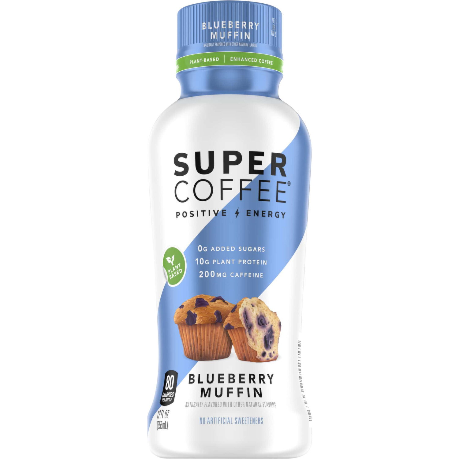 Super Coffee Enhanced Coffee, Plant Based, Positive Energy, Blueberry Muffin Image 1 of 3