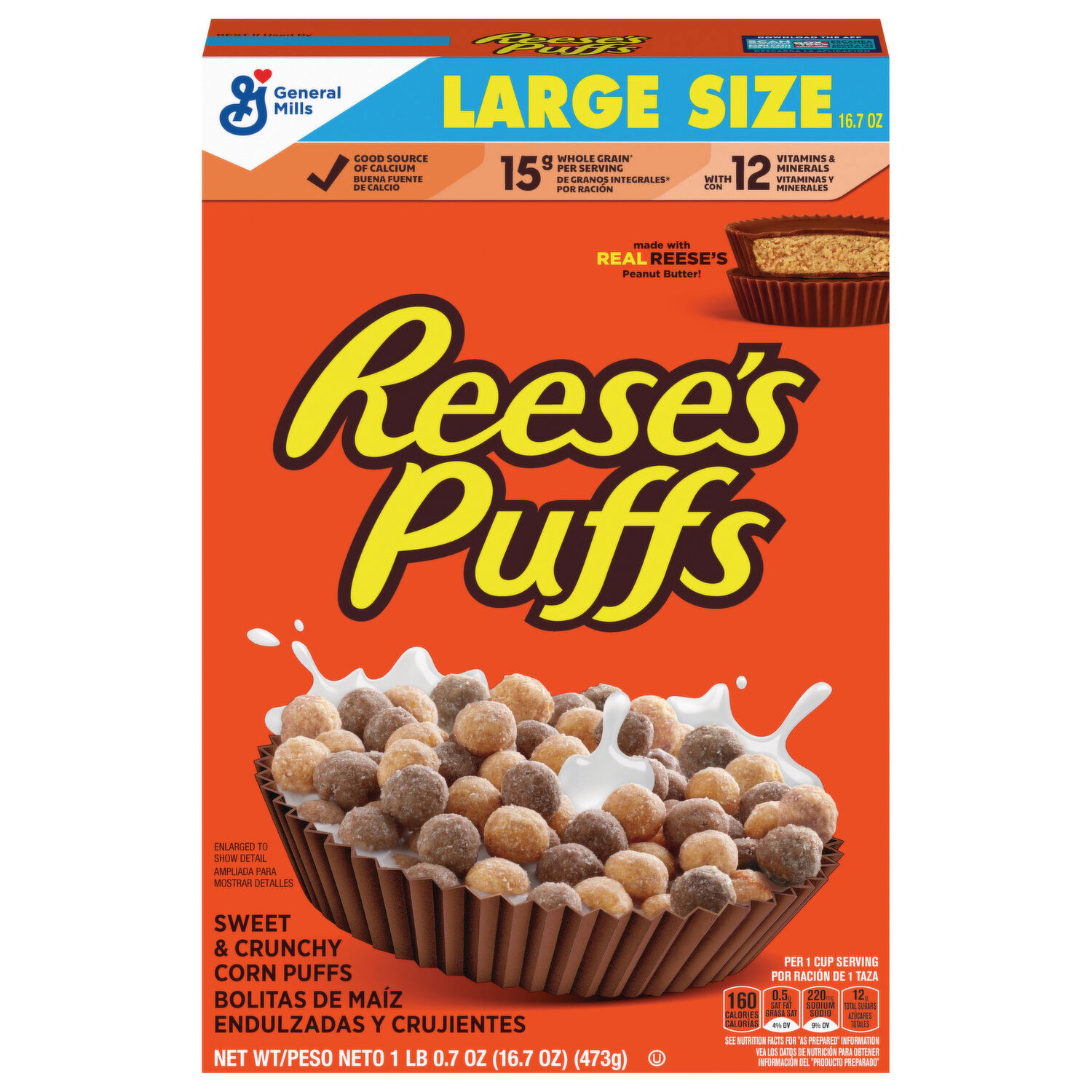 Amazon.com : REESE'S Big Cup with Puffs Cereal Milk