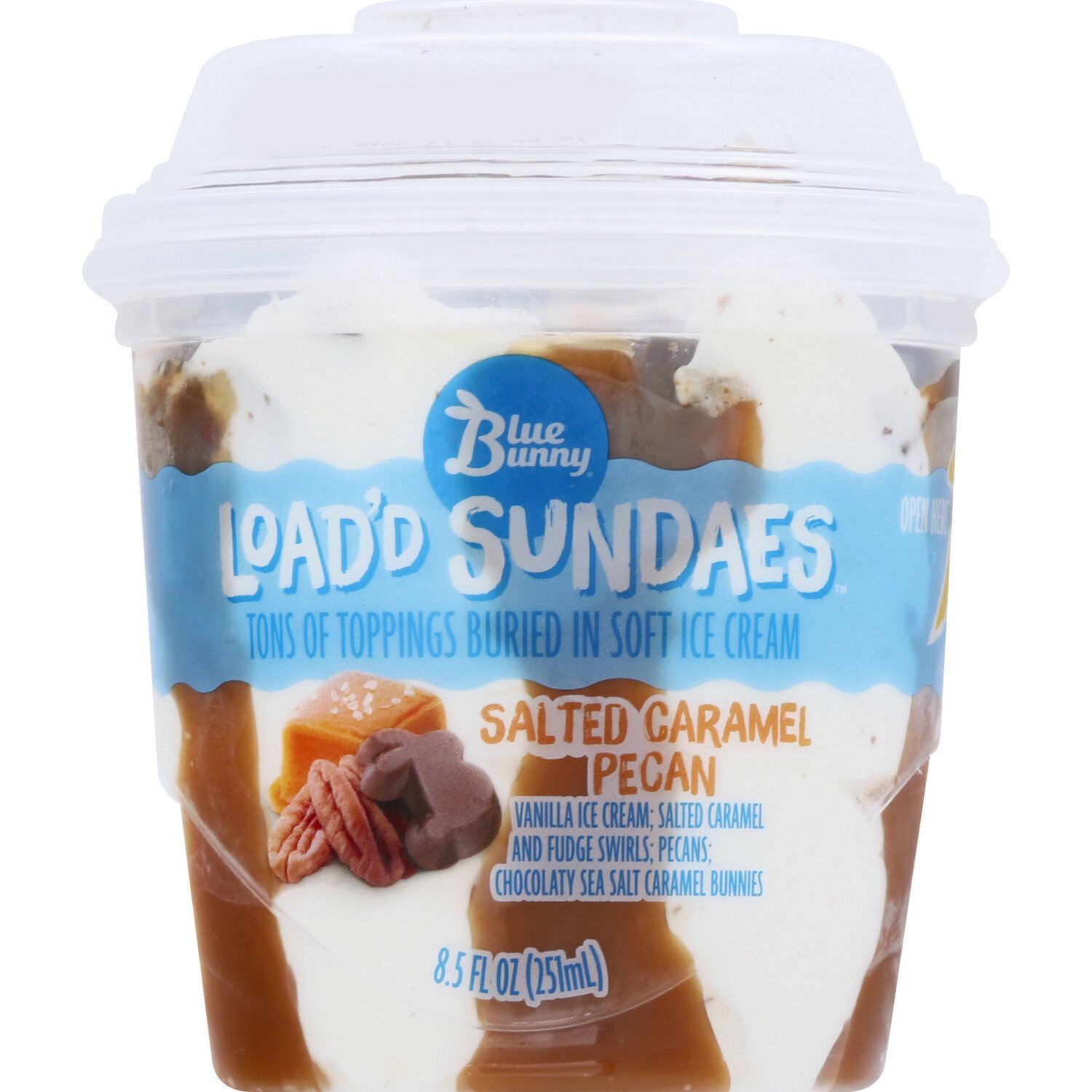 Blue Bunny Load'd Sundaes, Salted Caramel Pecan - Brookshire's