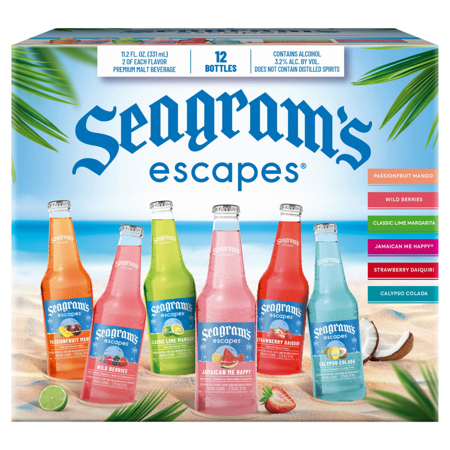 Seagram&rsquo;s Escapes Malt Beverage, Premium, Jersey Shore - FRESH by 