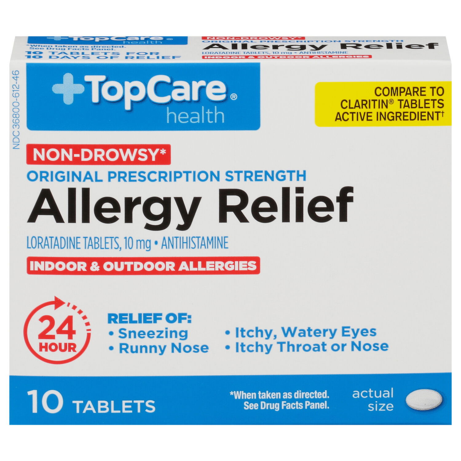 TopCare Allergy Relief, Original Prescription Strength, 10 mg 