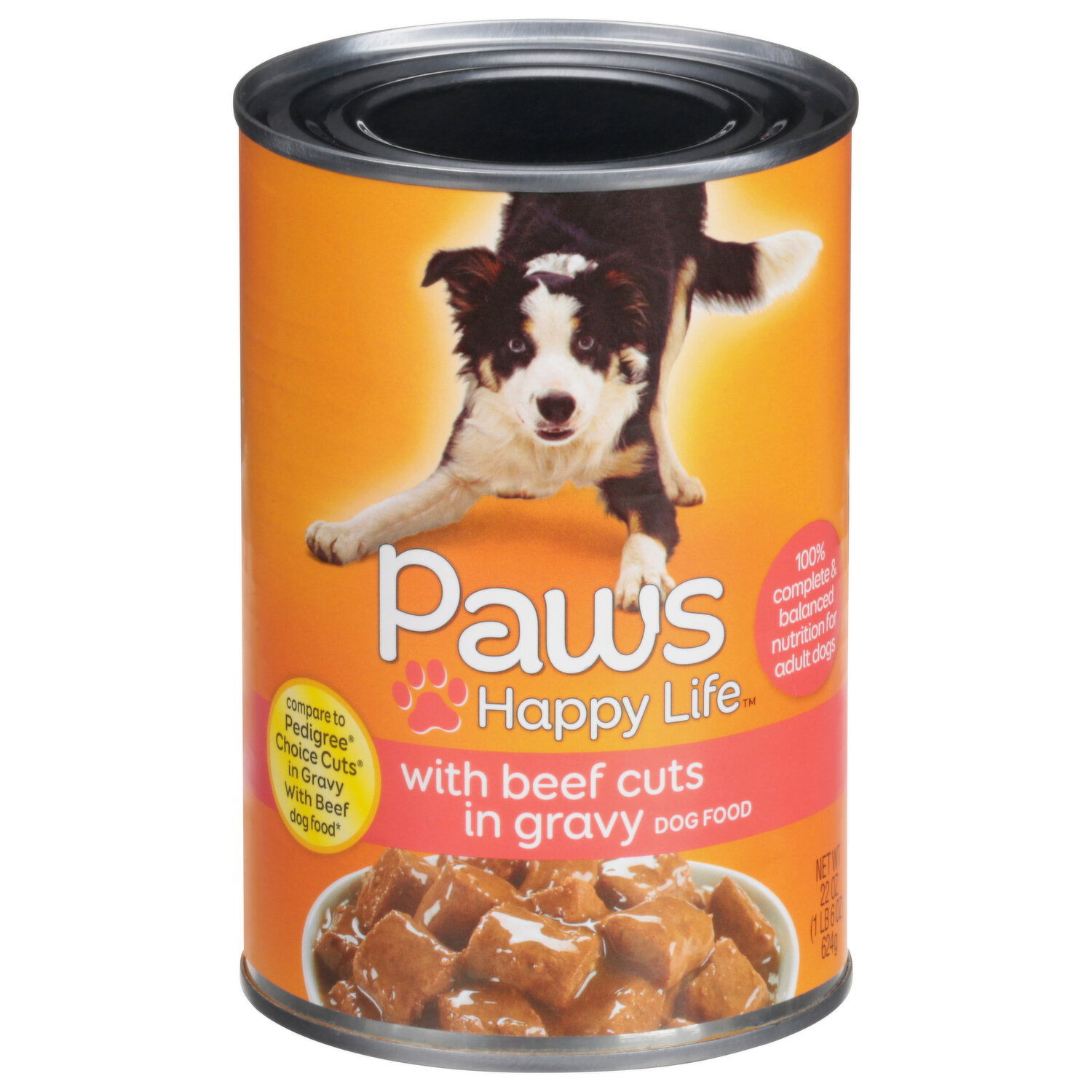 Paws Happy Life Dog Food with Beef Cuts in Gravy Brookshire s