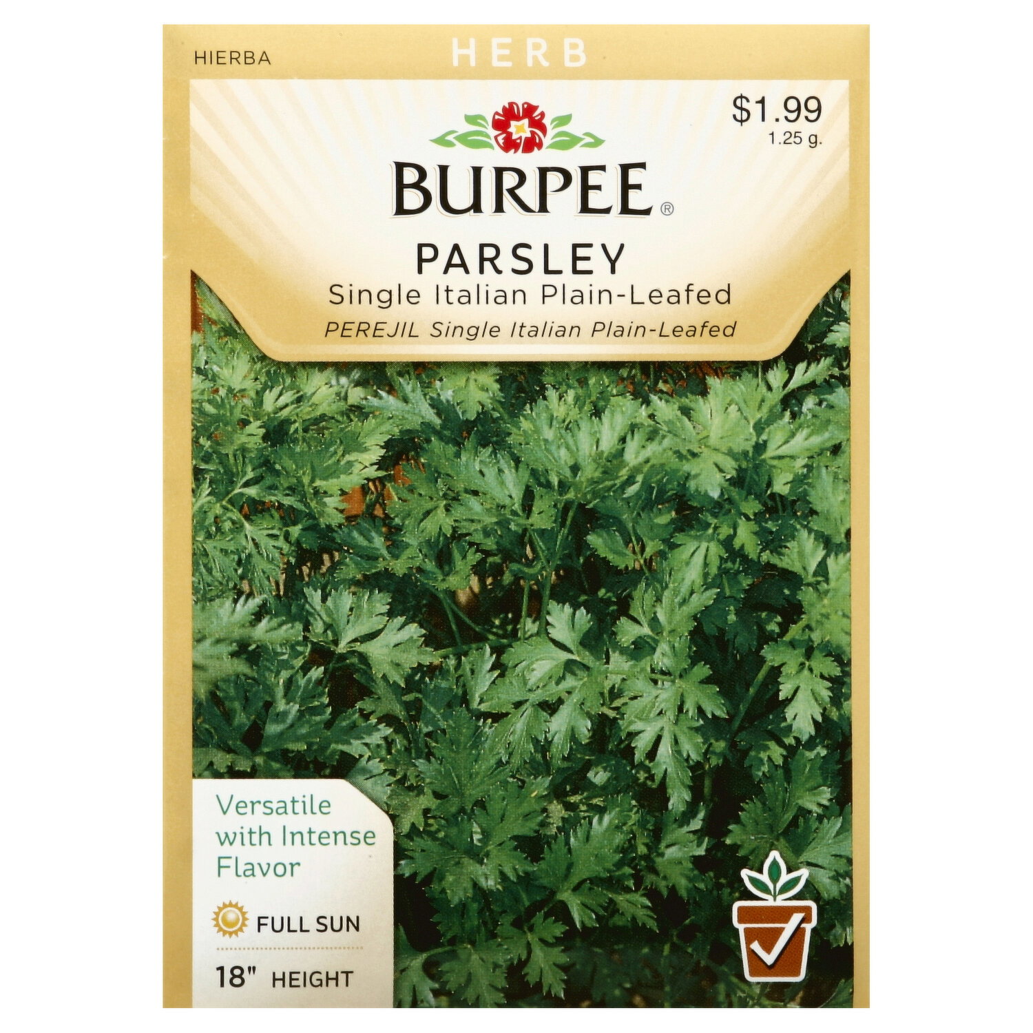 Burpee Seeds, Parsley, Single Italian Plain-Leafed - 1.25 Gram