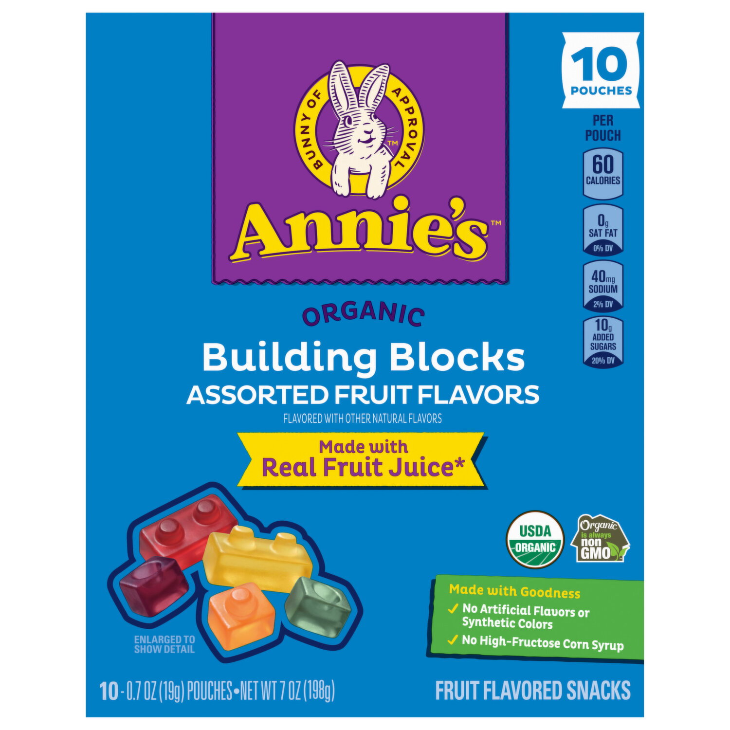 Annie's Organic Building Blocks Assorted Fruit Flavors Fruit Flavored Snacks  - 10 Each - Brookshire's