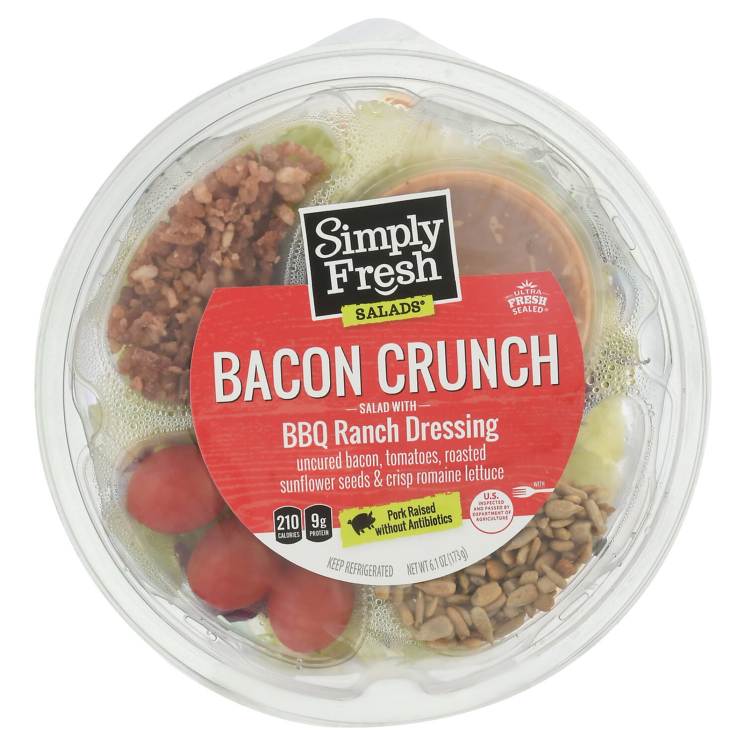 Simply Fresh Salads Salad with BBQ Ranch Dressing, Bacon Crunch - FRESH by Brookshire's Simply Fresh Salads Salad with BBQ Ranch Dressing, Bacon Crunch - FRESH by Brookshire's