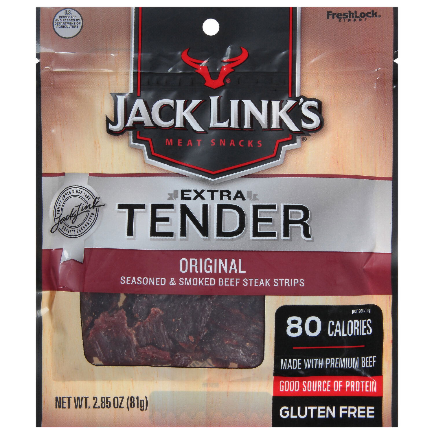 Jack Link&rsquo;s Beef Steak Strips, Extra Tender, Original - Brookshire&rsquo;s
