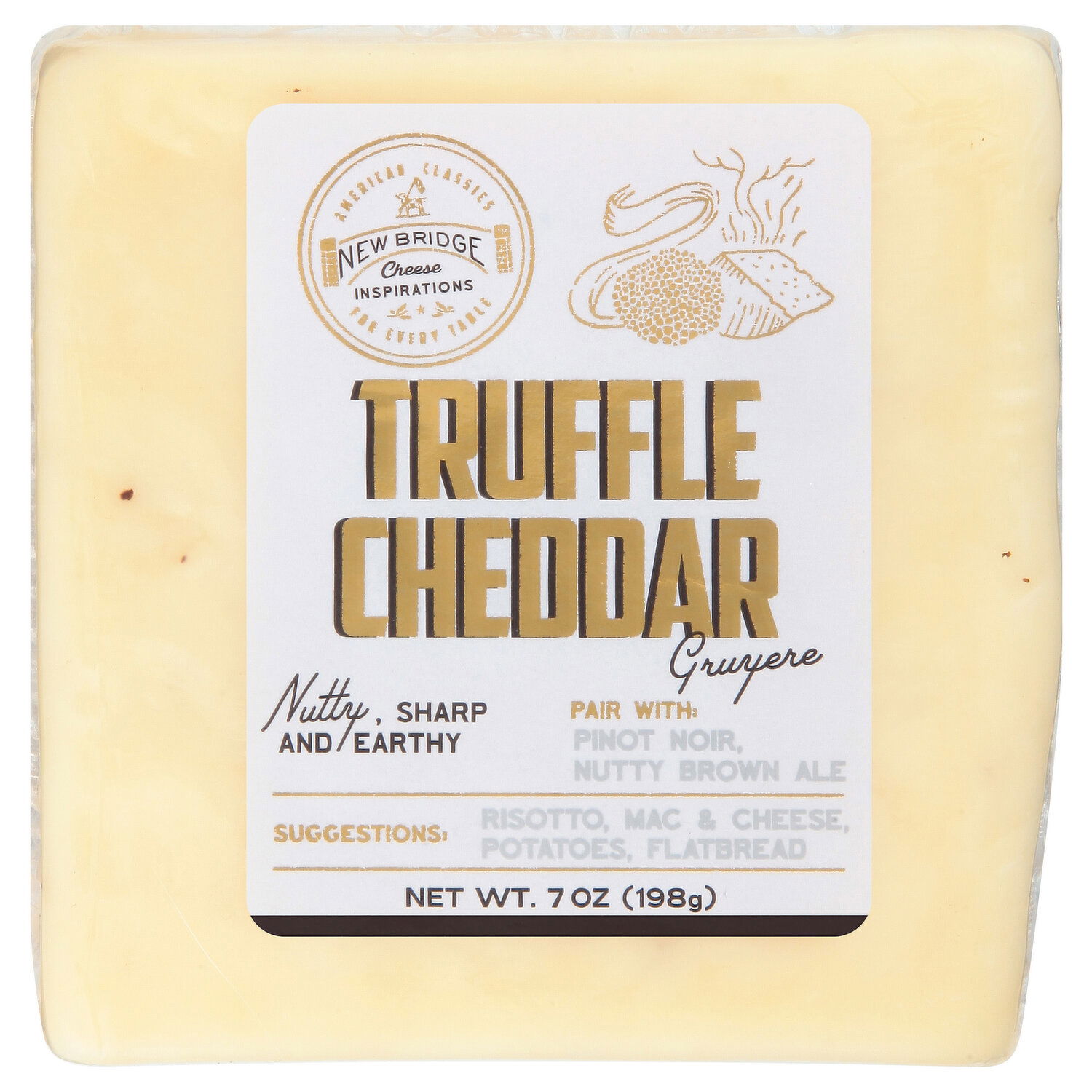 New Bridge Cheese, Truffle Cheddar - 7 Ounce - FRESH by