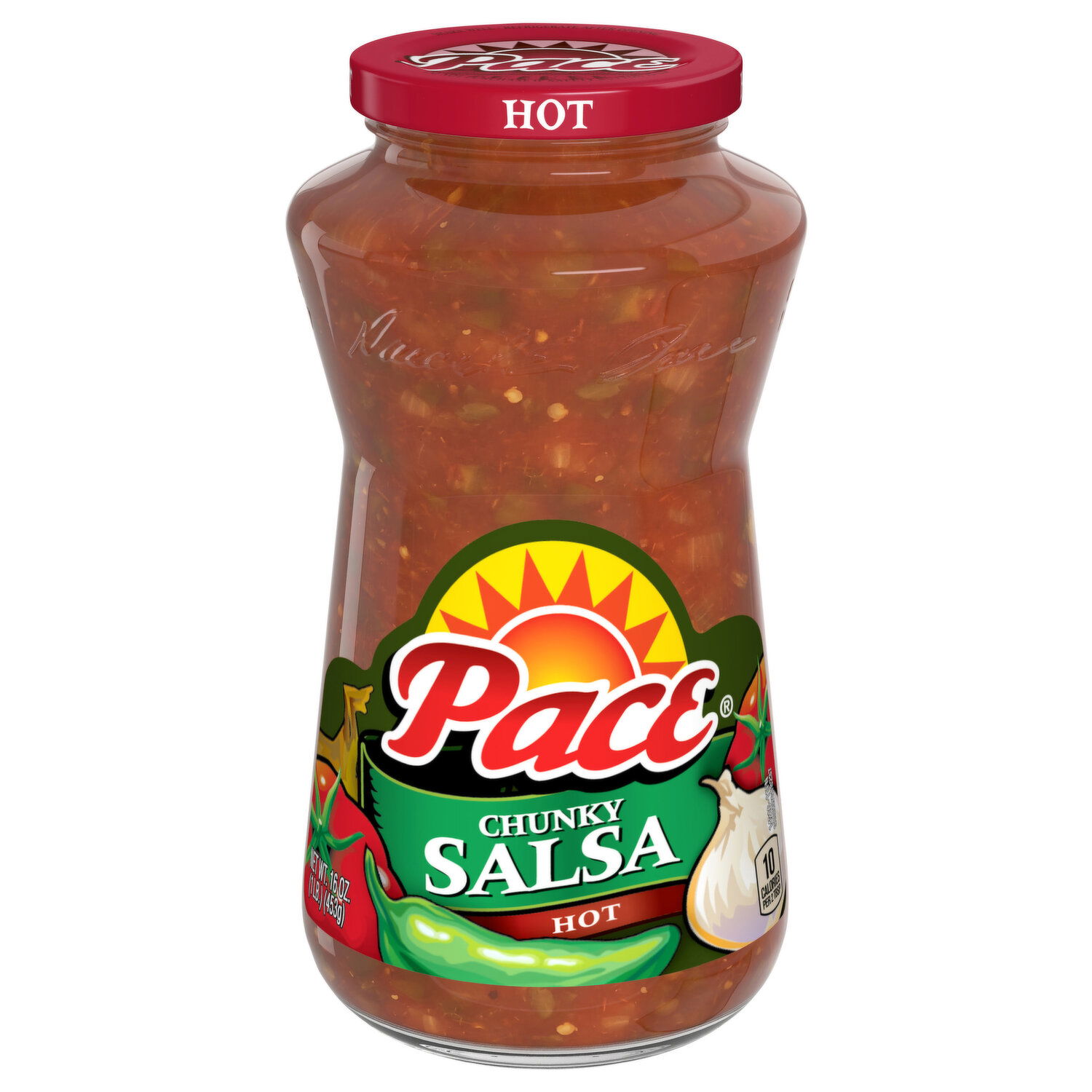 Pace Salsa, Chunky, Hot - 16 Ounce - FRESH by Brookshire's