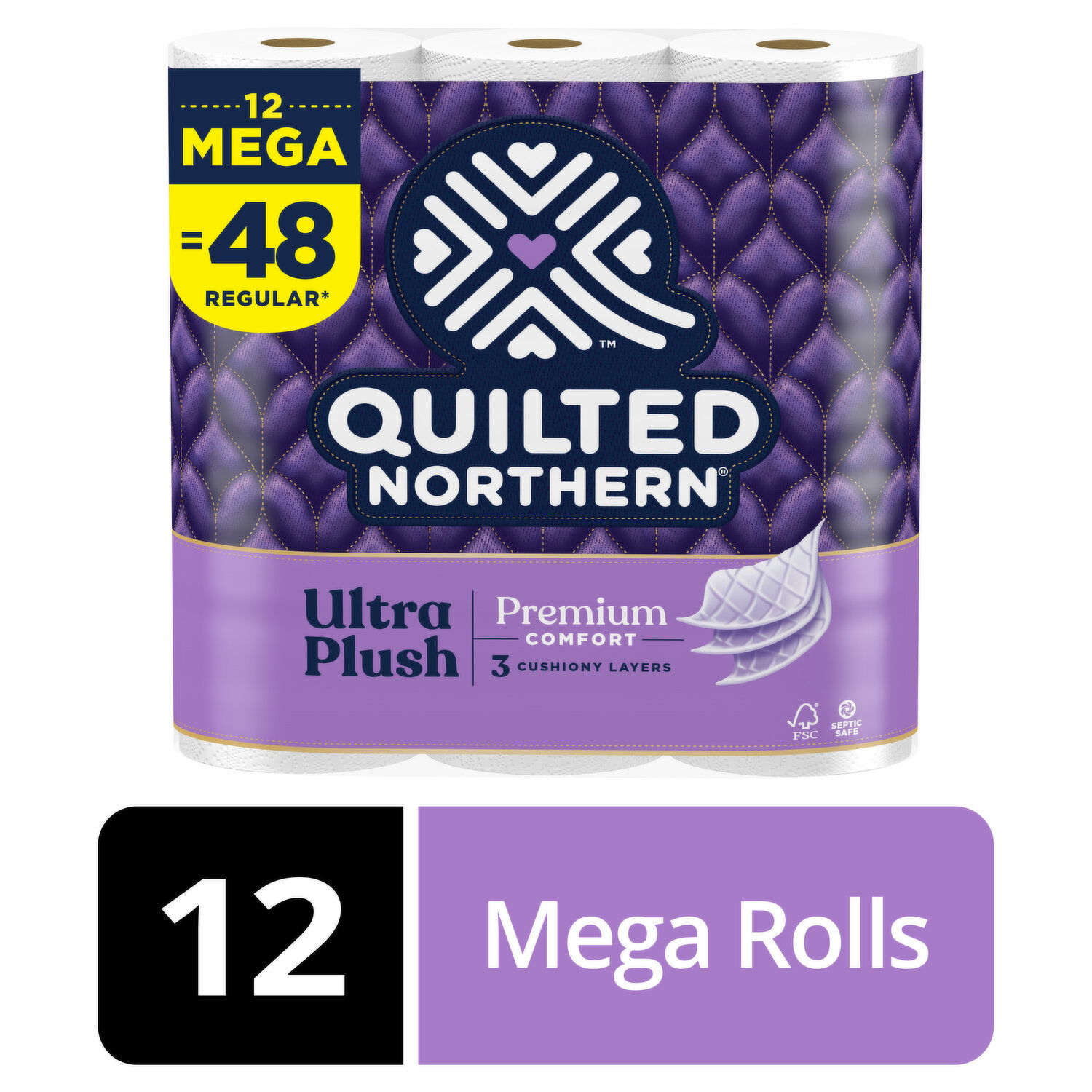 Quilted Northern Toilet Paper Unscented Mega Rolls 3 Ply Super 1 Foods