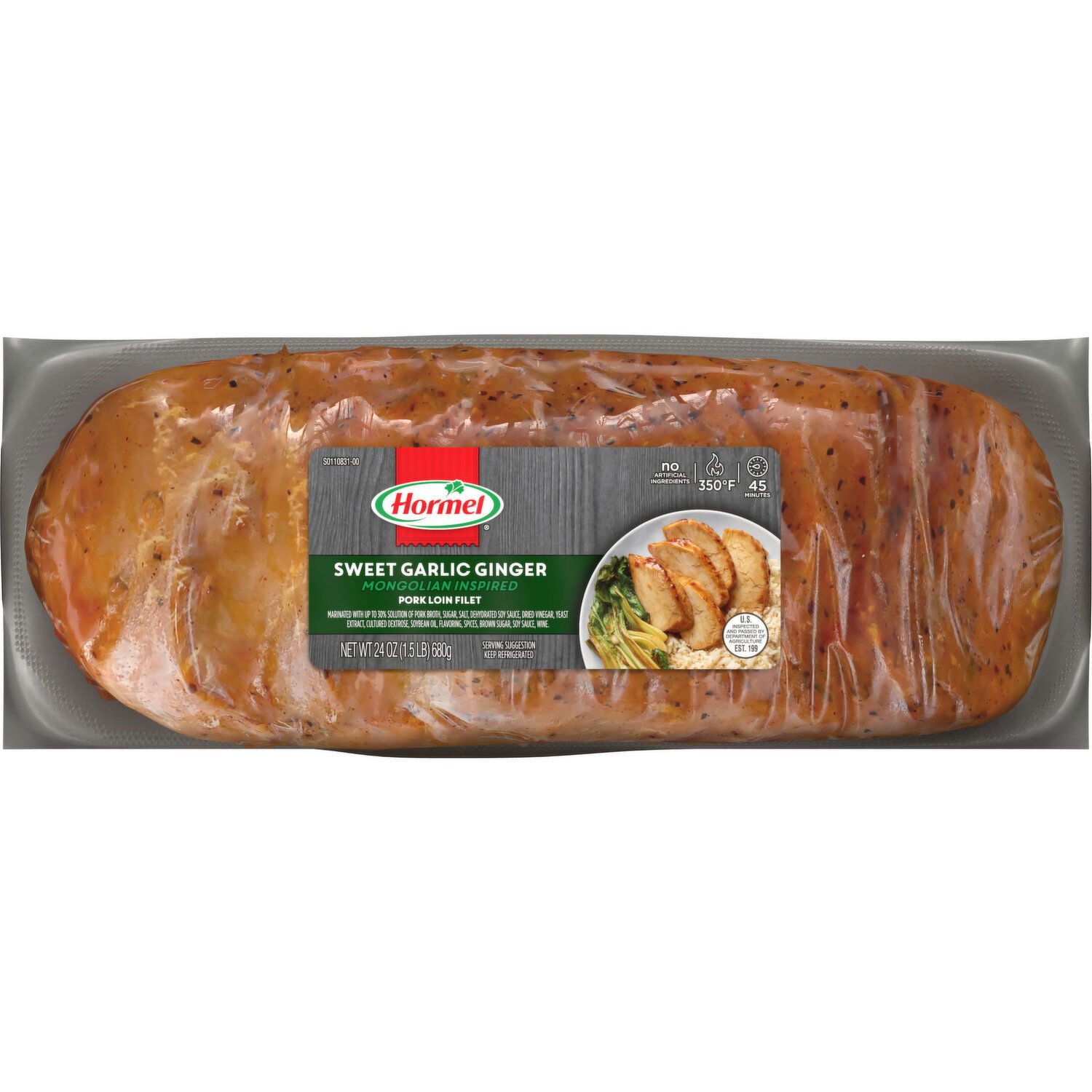 送料無料キャンペーン Hormel Brookshire's - Ounce 24 - Filet Loin Pork Ginger Garlic 帽子