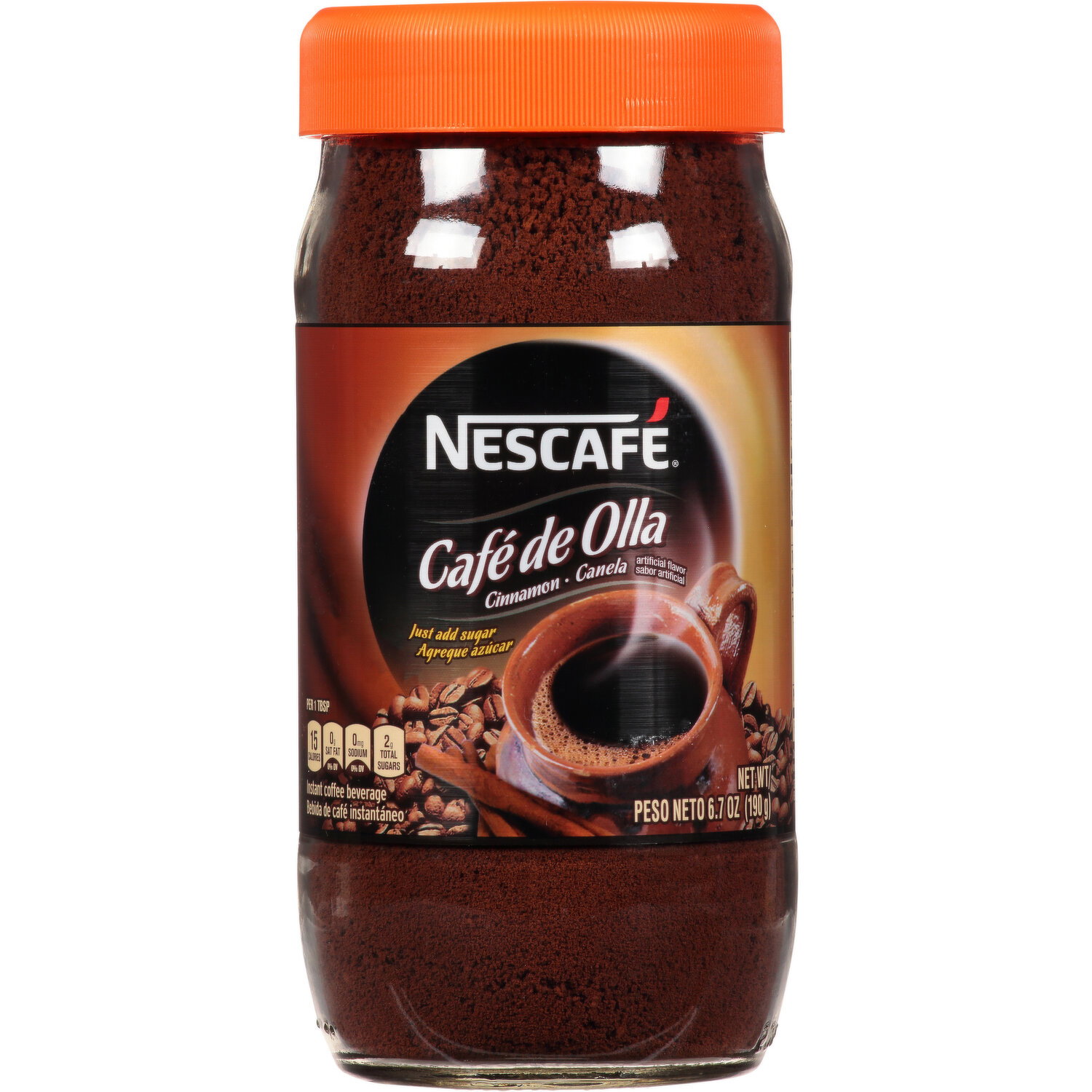Nescafe Coffee Beverage, Instant, Cinnamon, Cafe de Olla - 6.7