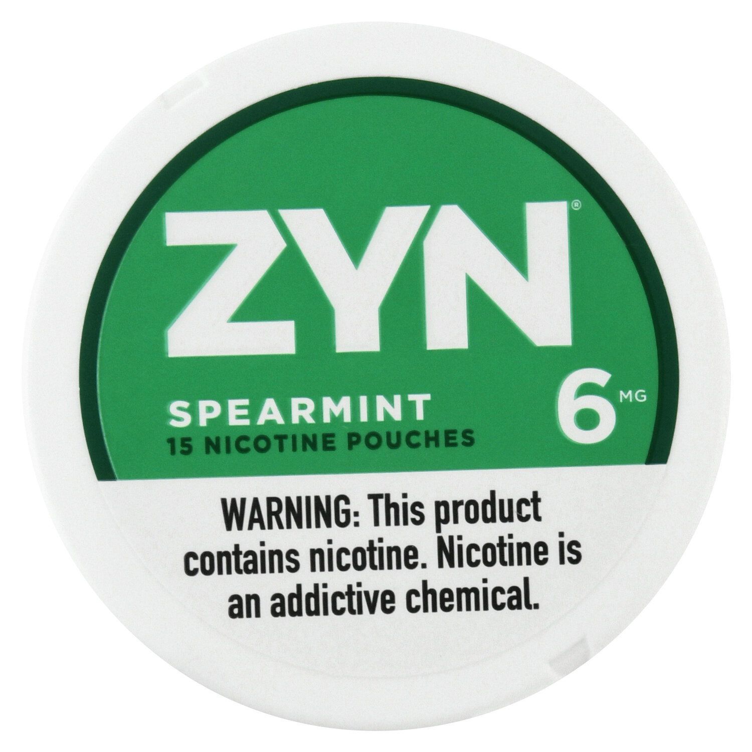 Zyn Nicotine Pouches, 6 mg, Spearmint - 0.21 Each