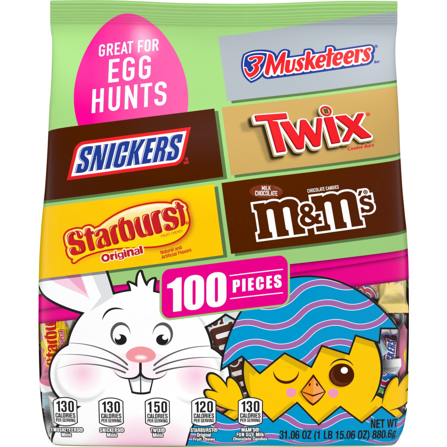 Mars Wrigley Candy, Assorted, Egg Hunt - 100 Each Image 1 of 3