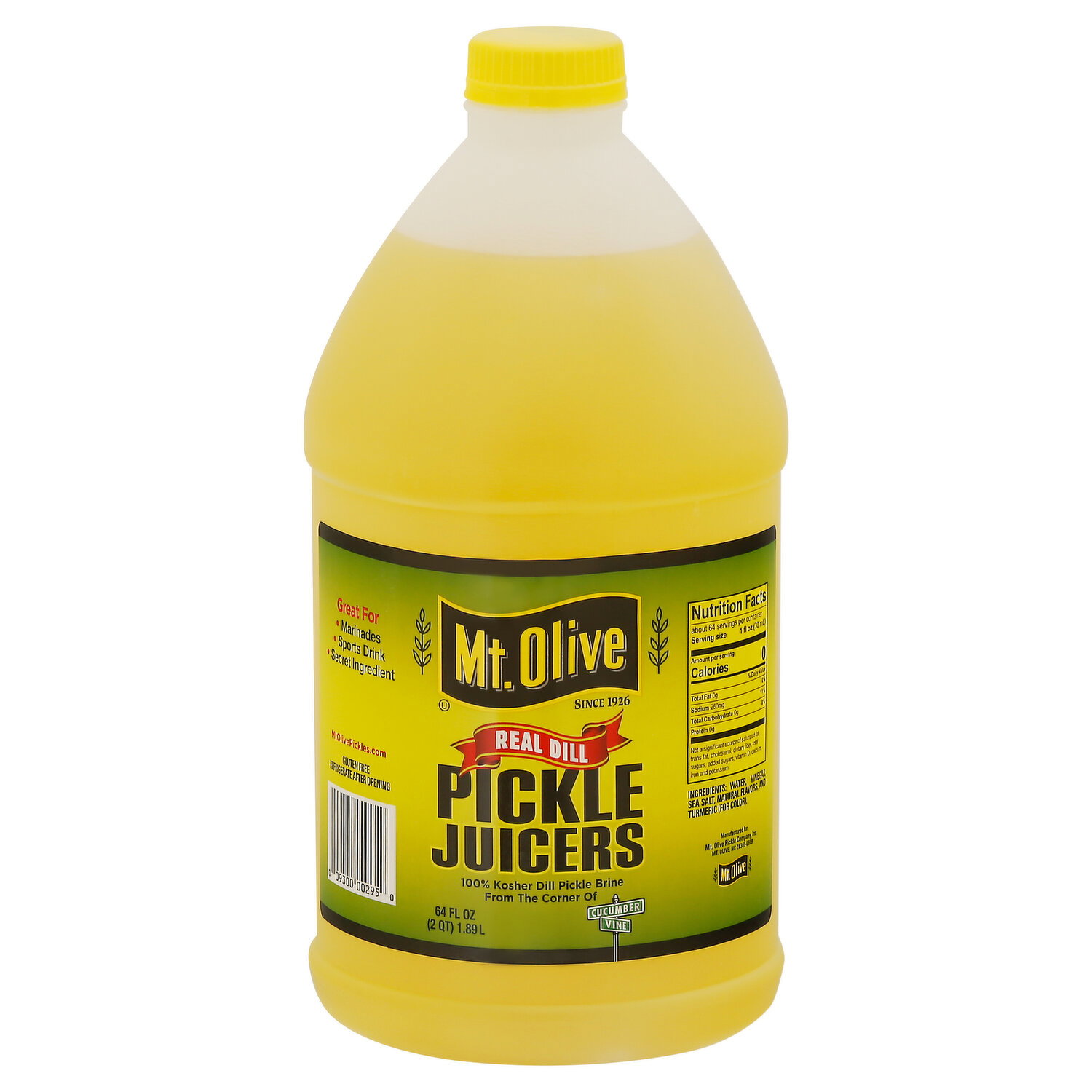 Mt Olive Pickle Juicers, Real Dill - 64 Fluid Ounce - Brookshire's
