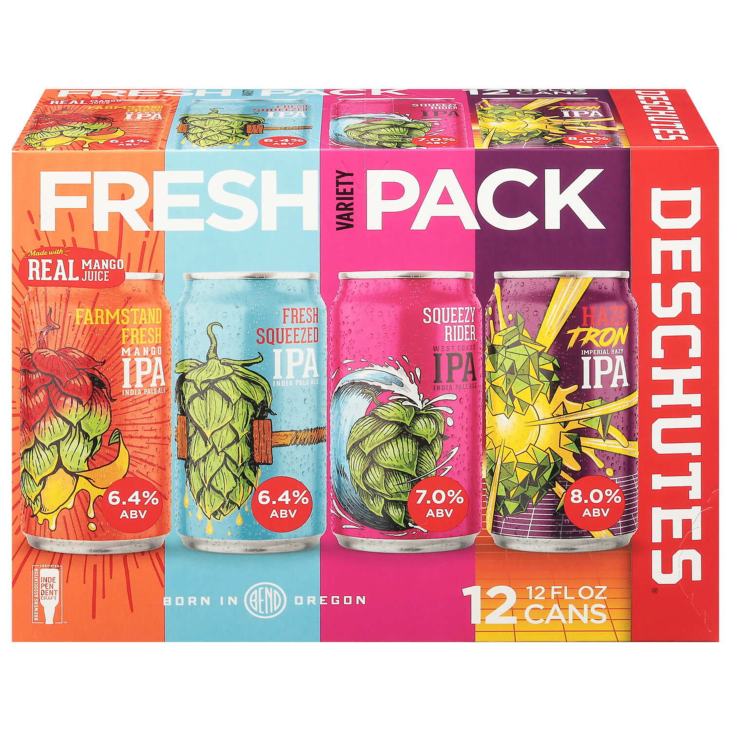 Deschutes Beer, IPA, Fresh Variety Pack - 12 Each