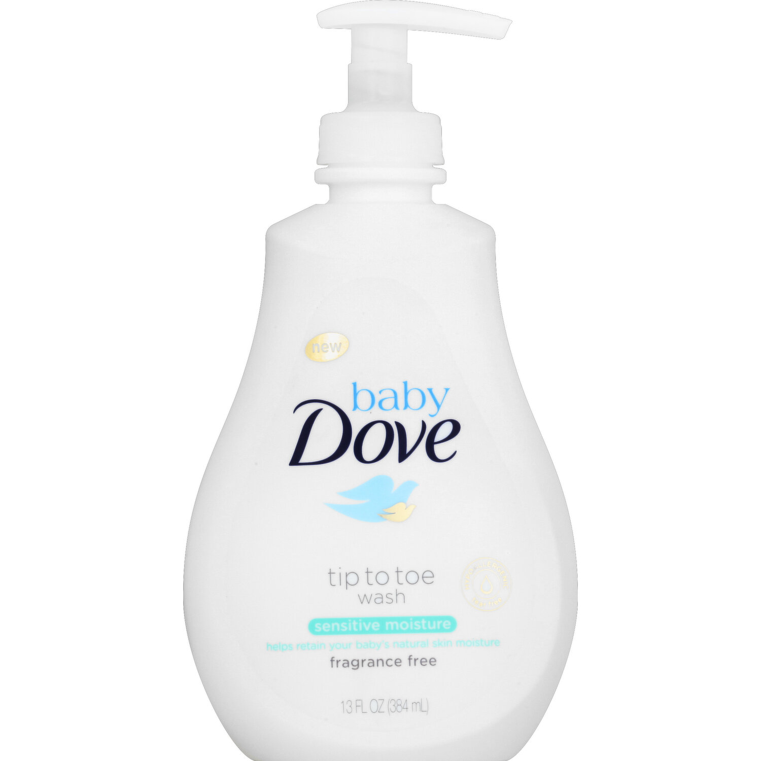 Dove Tip to Toe Wash, Sensitive Moisture, Fragrance Free - 13 Ounce