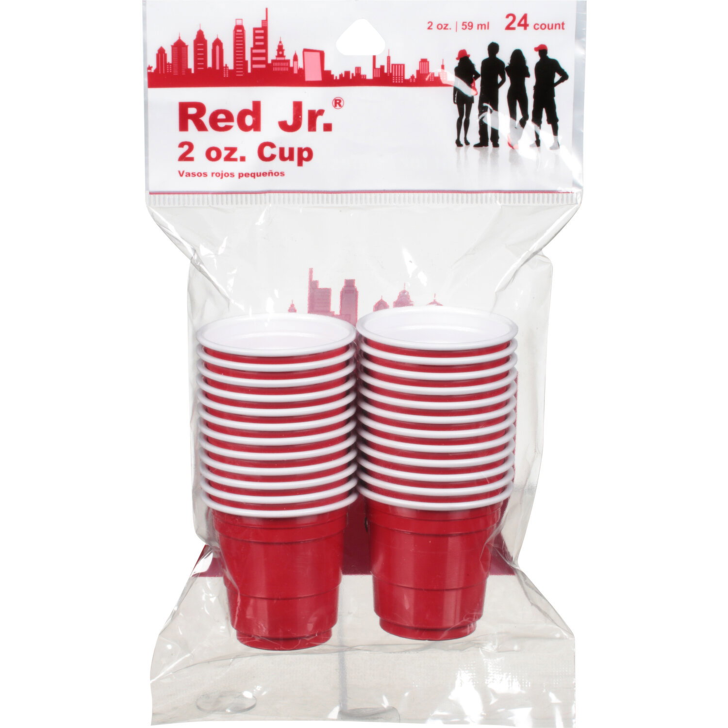 Red Jr Cups, 2 Ounce - 24 Each