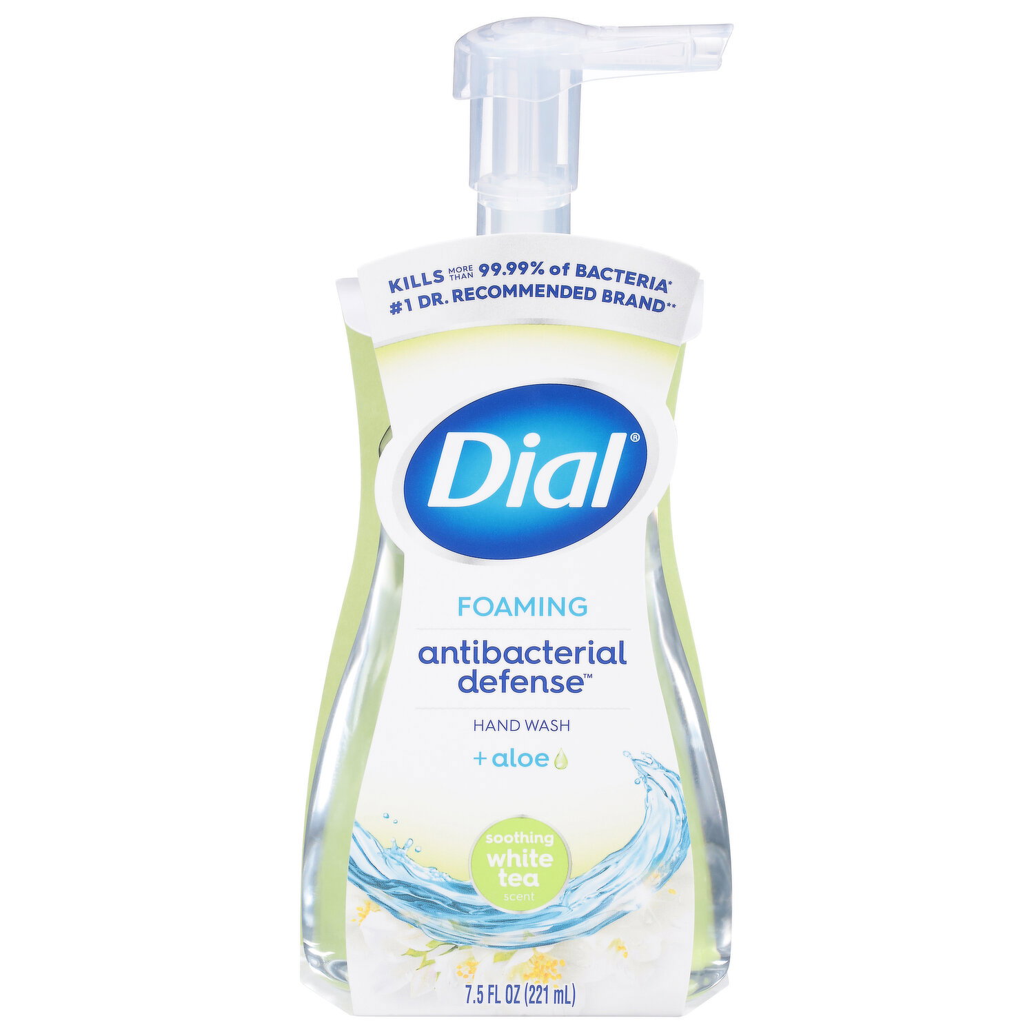 Dial Hand Wash, + Aloe, Foaming, Soothing White Tea Scent - 7.5 Fluid Ounce Image 1 of 2