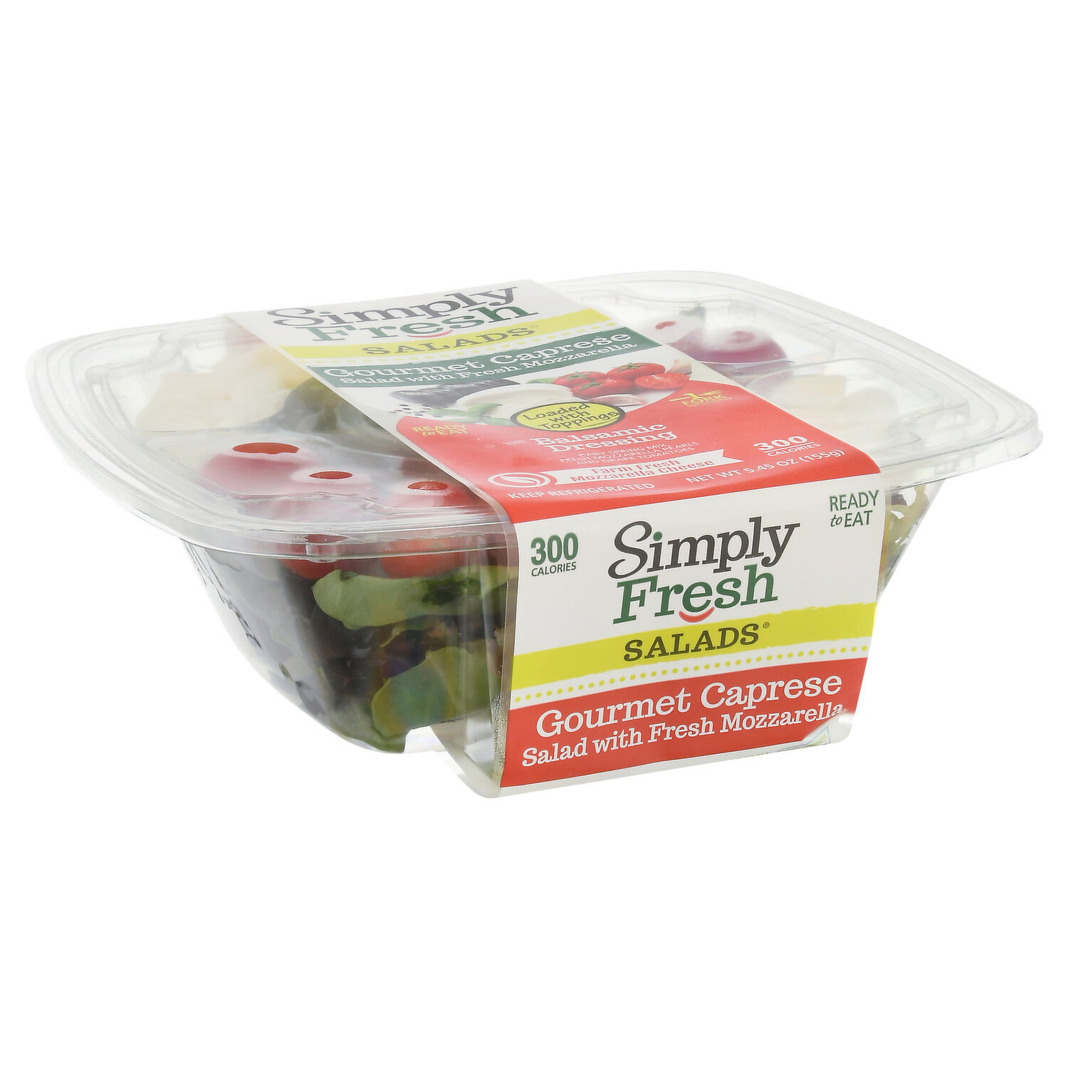 Simply Fresh Salads Salad with Fresh Mozzarella, Gourmet Caprese, Loaded with Toppings Image 1 of 3