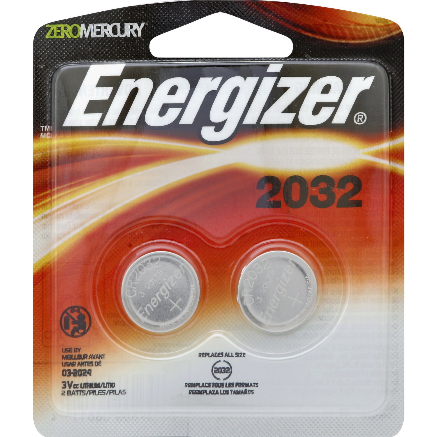 Energizer Batteries, Lithium, 2032 - 2 Each
