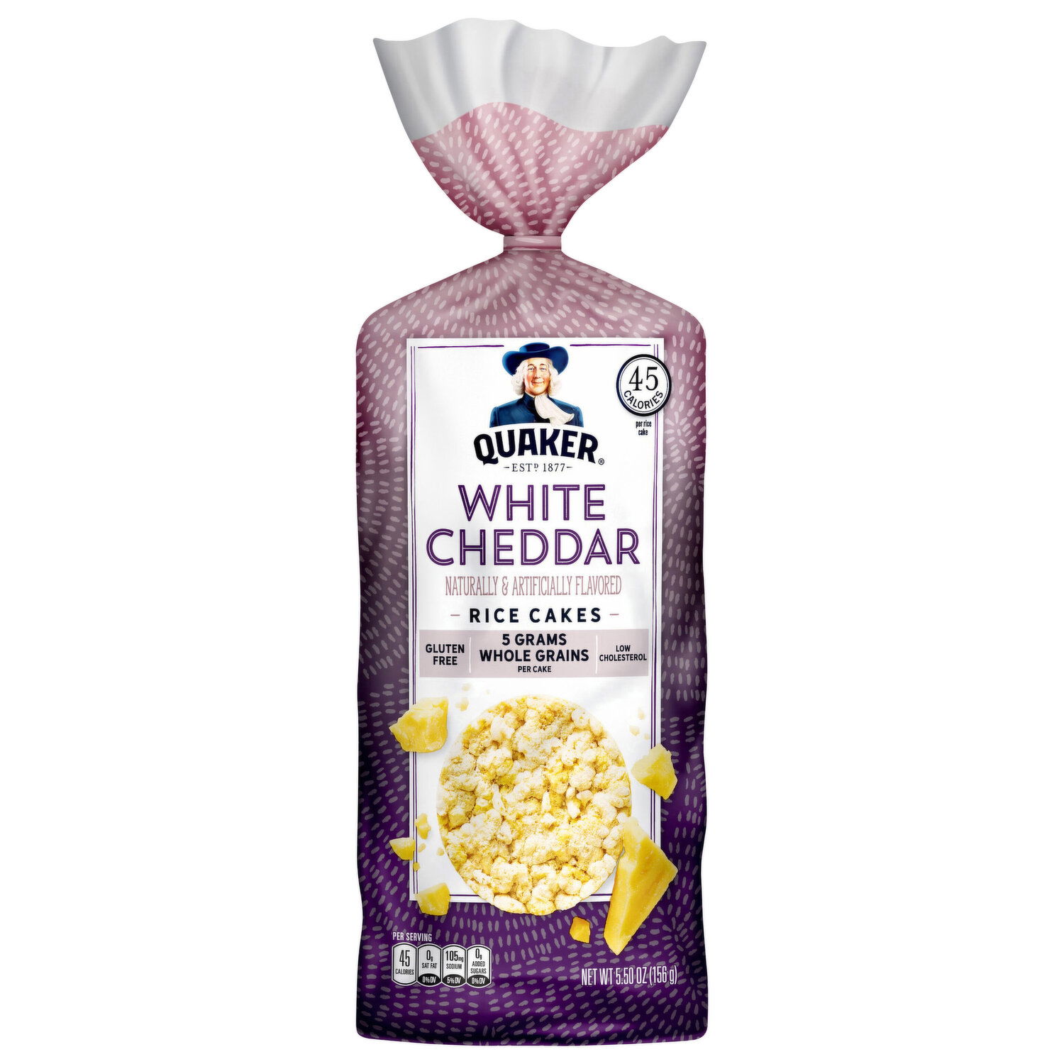 Rice cake & Harry① Quaker Rice Cakes, White Cheddar - 5.5 Ounce - Super 1 Foods