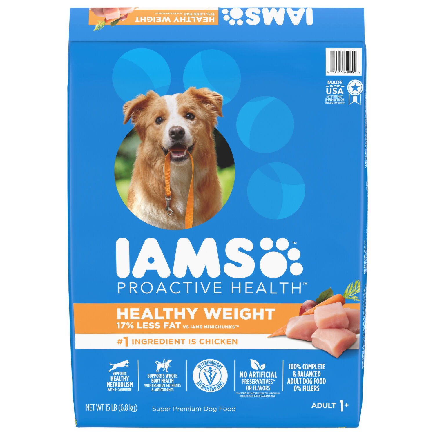 Iams Proactive Health Adult Minichunks Small Kibble Dry Dog Food Chicken Whole Grain Rice Recipe