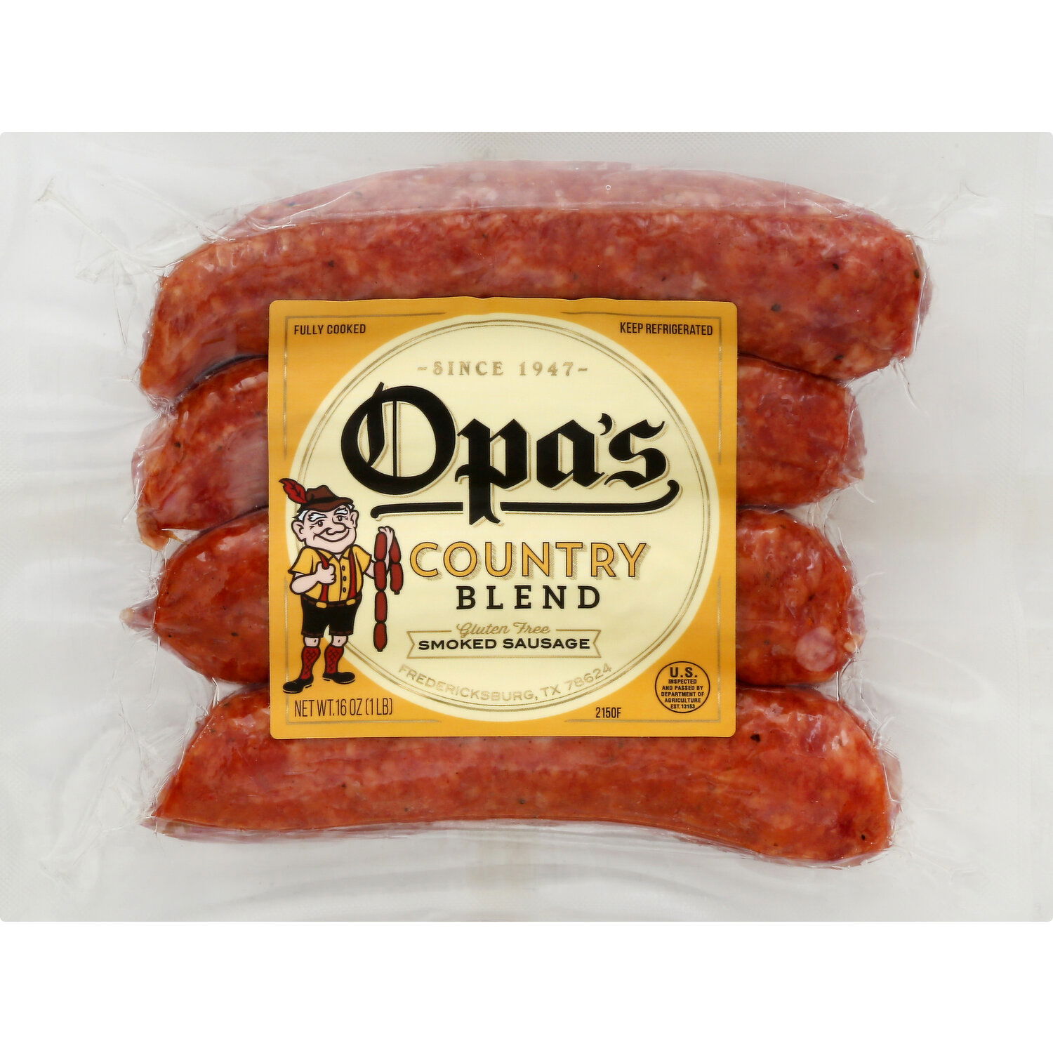 Opas Smoked Sausage Country Blend Super 1 Foods