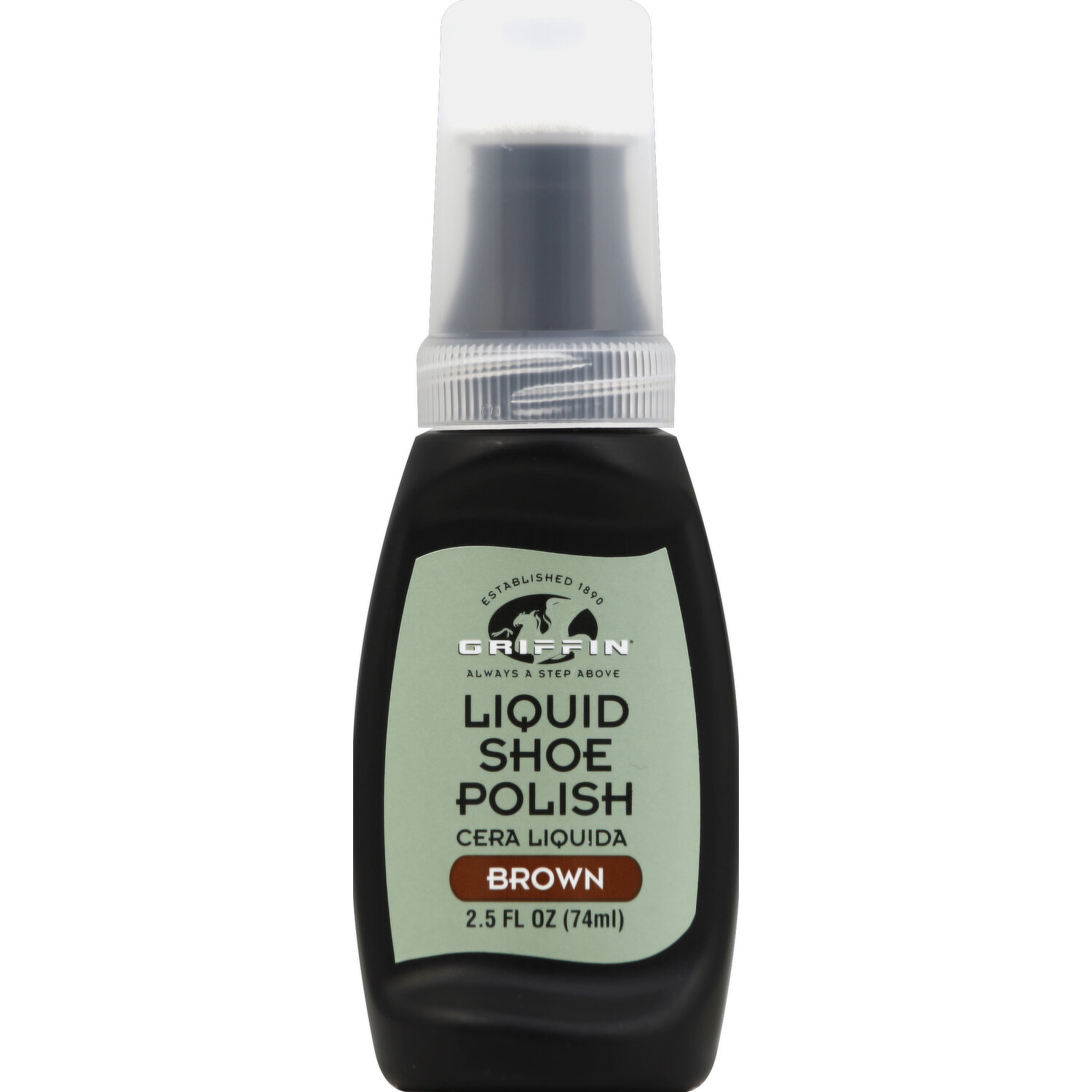 Griffin Shoe Polish, Liquid, Brown - 2.5 Ounce