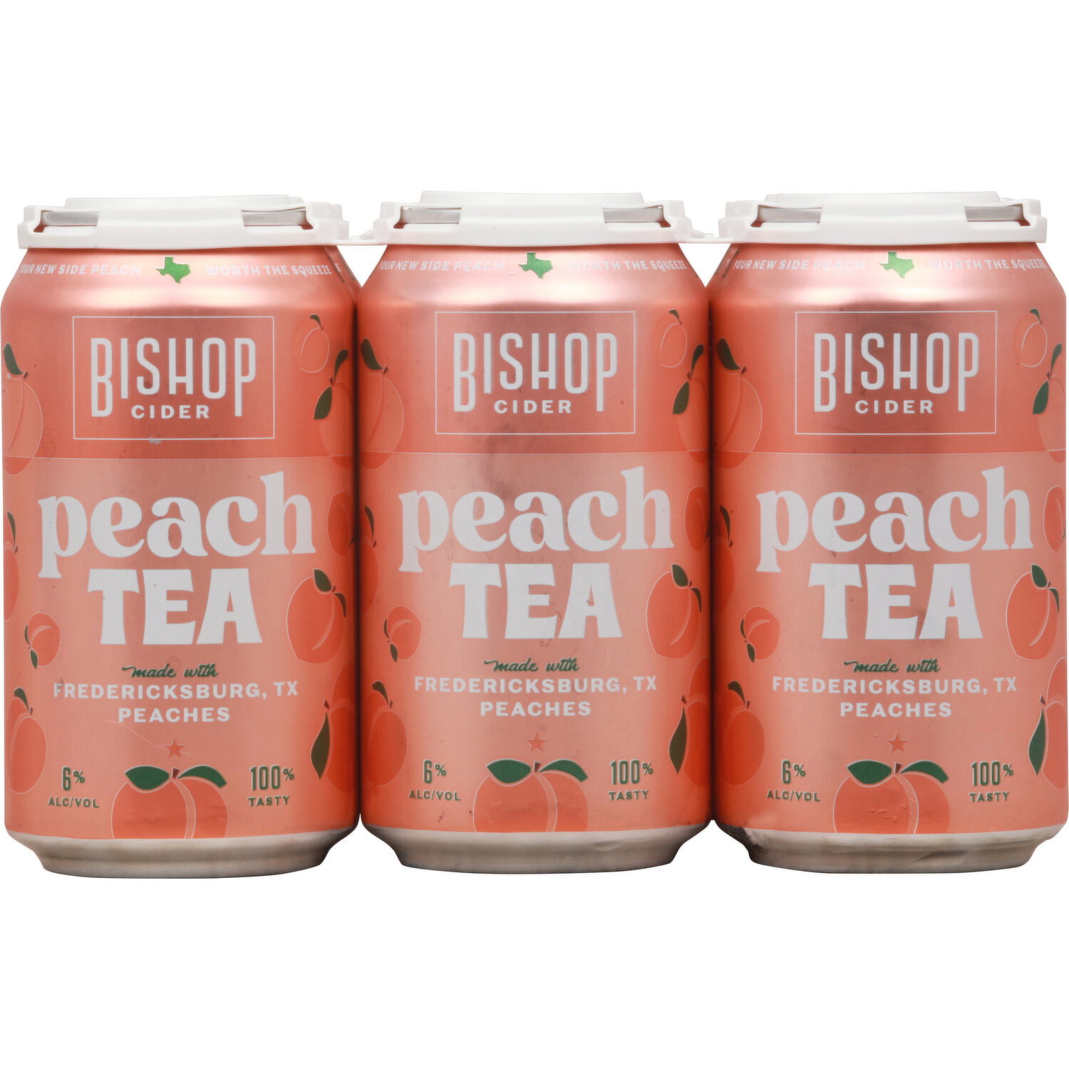 Bishop Cider Beer, Peach Tea - 12 Each