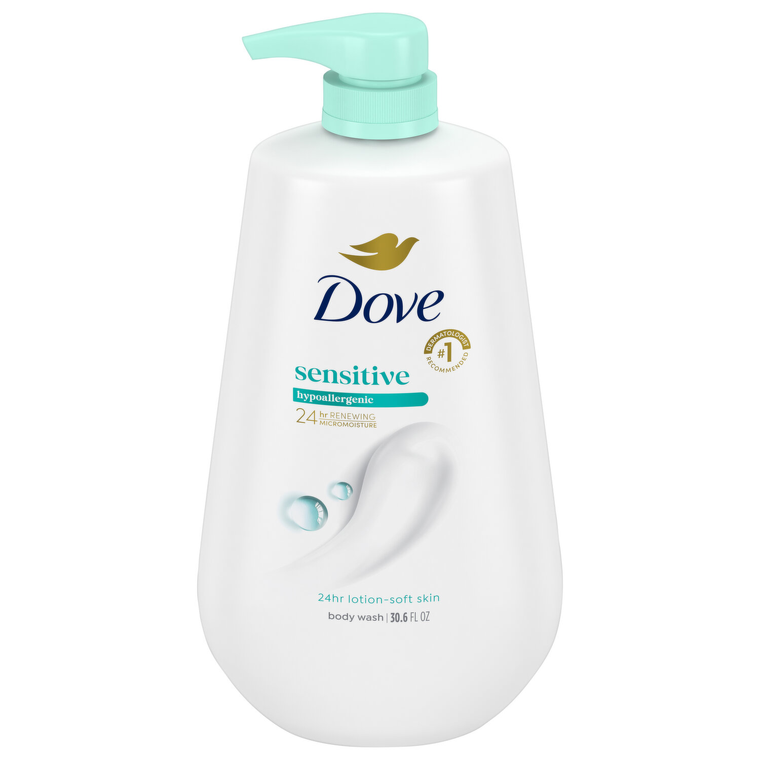 Dove Body Wash, Hypoallergenic, Sensitive - 30.6 Fluid Ounce Image 1 of 2