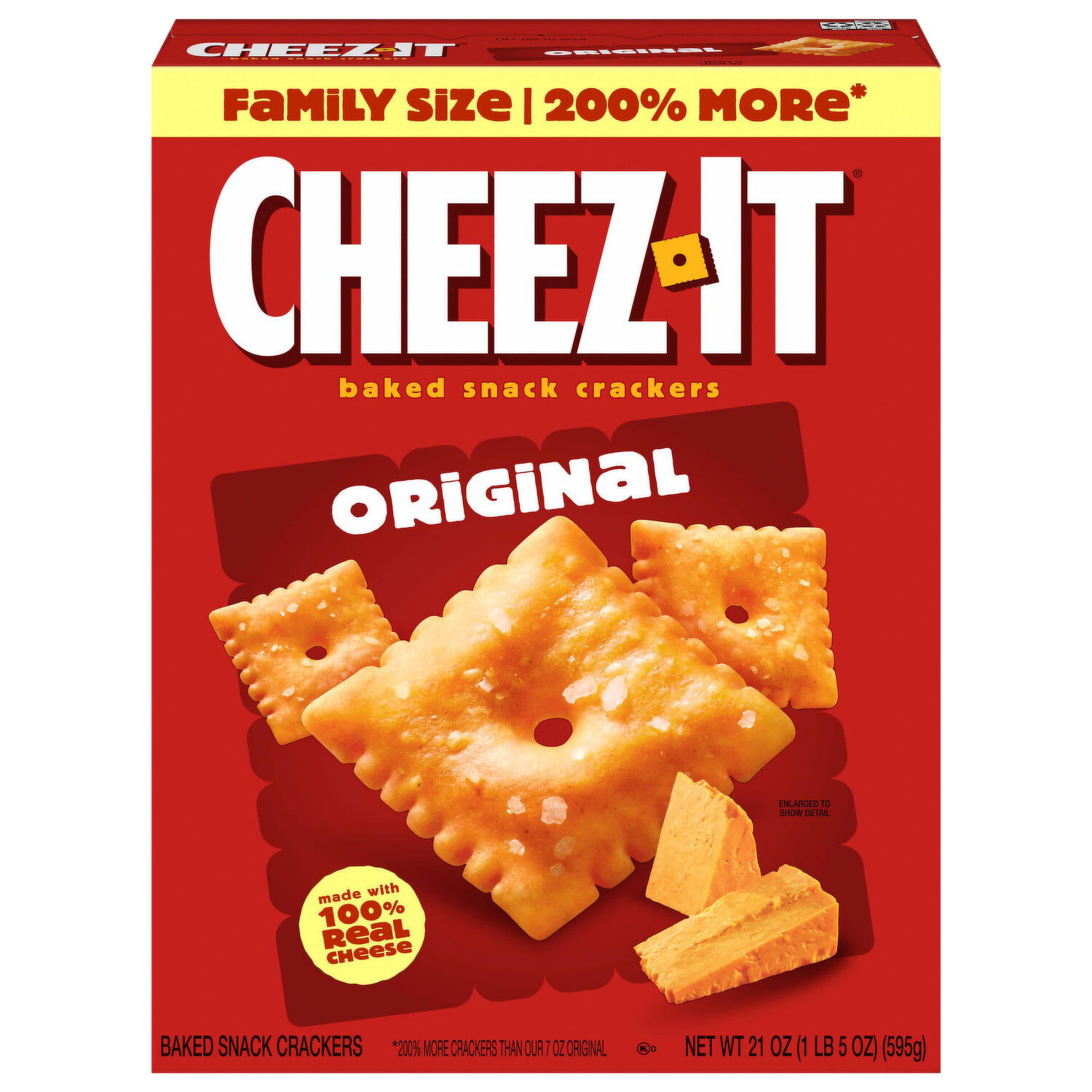 Cheez-It Baked Snack Crackers, Original, Family Size - Super