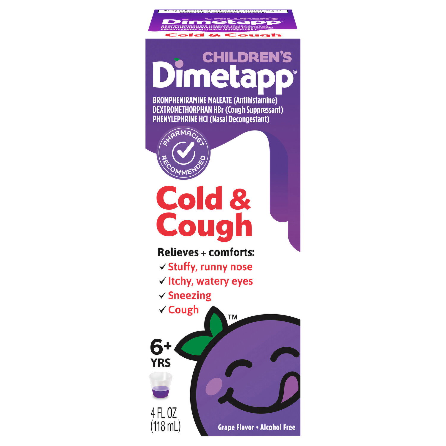 Dimetapp Cold & Cough, Children's, Grape Flavor Image 1 of 2
