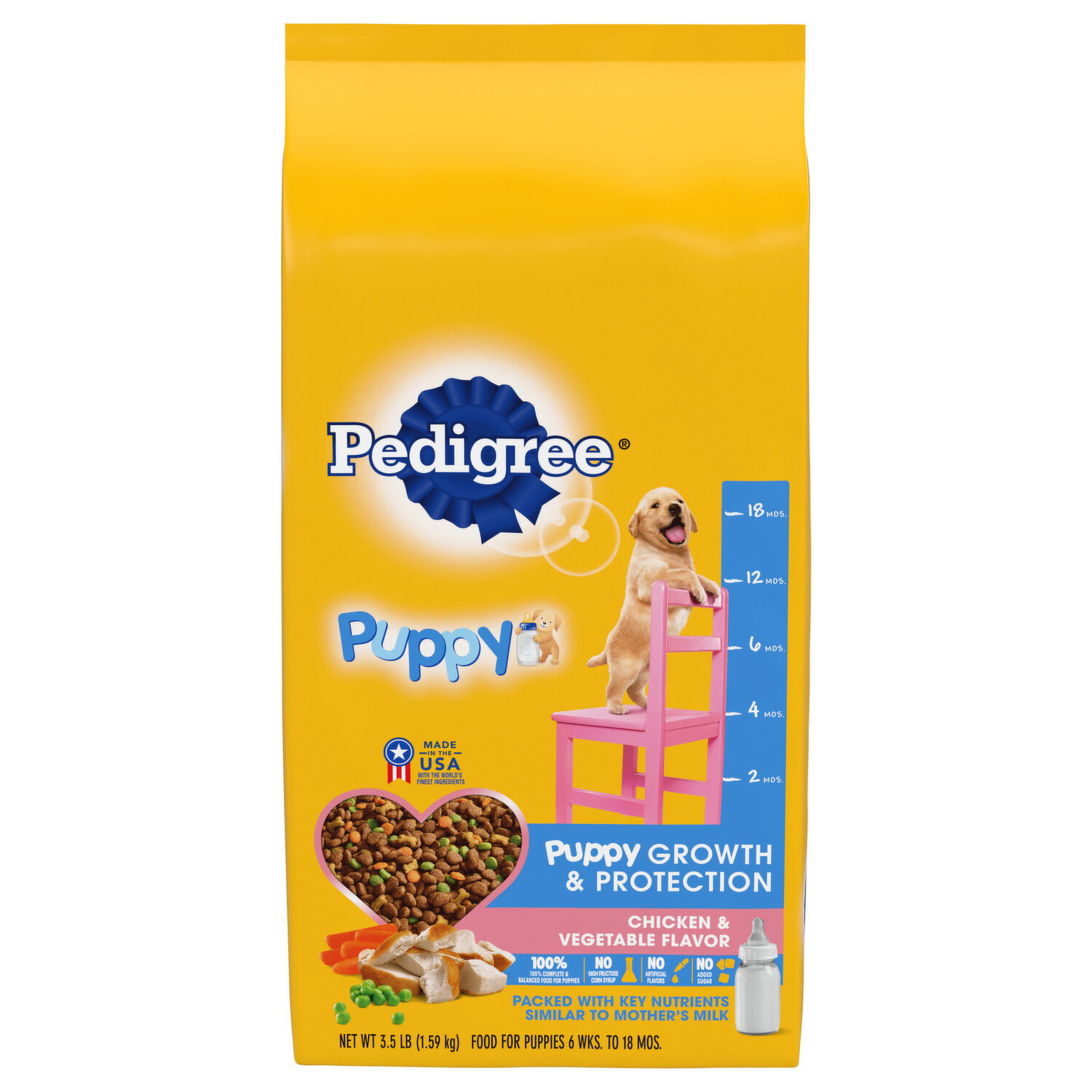 Pedigree Food for Puppies Chicken Vegetable Flavor Growth Protection Puppy Brookshire s