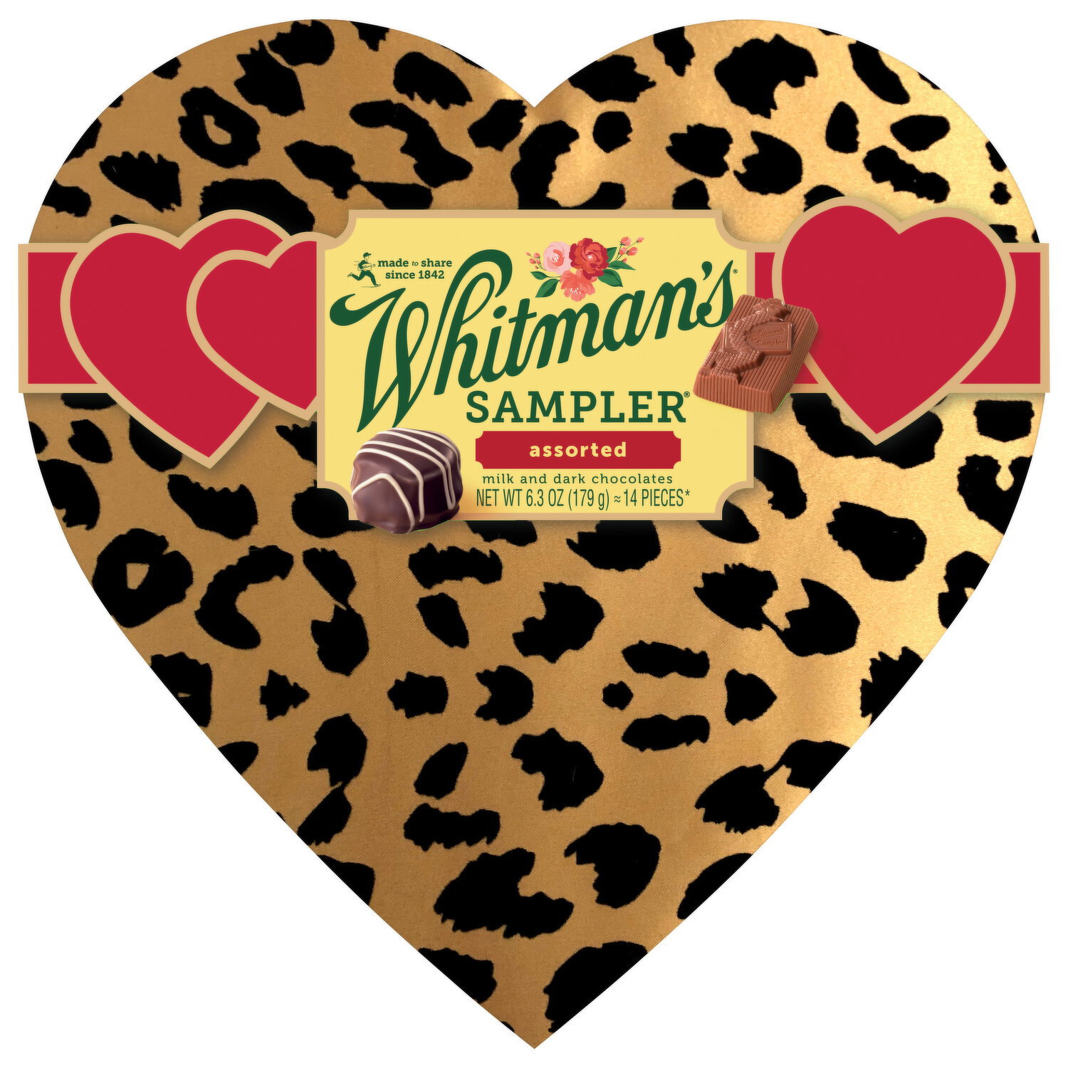 Whitman's Milk and Dark Chocolates, Assorted - 14 Each Image 1 of 3