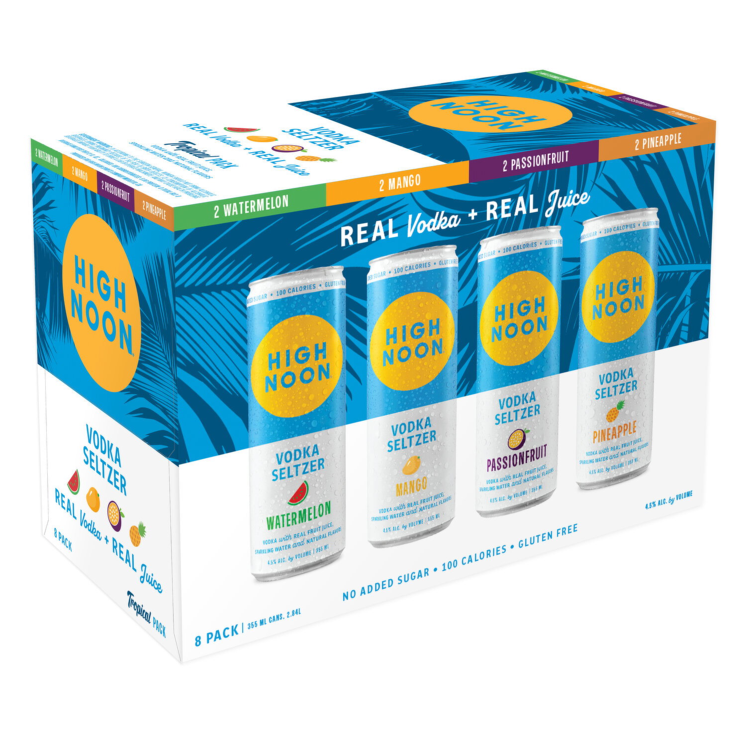 High Noon Tropical Pack Vodka Hard Seltzer Variety - 355