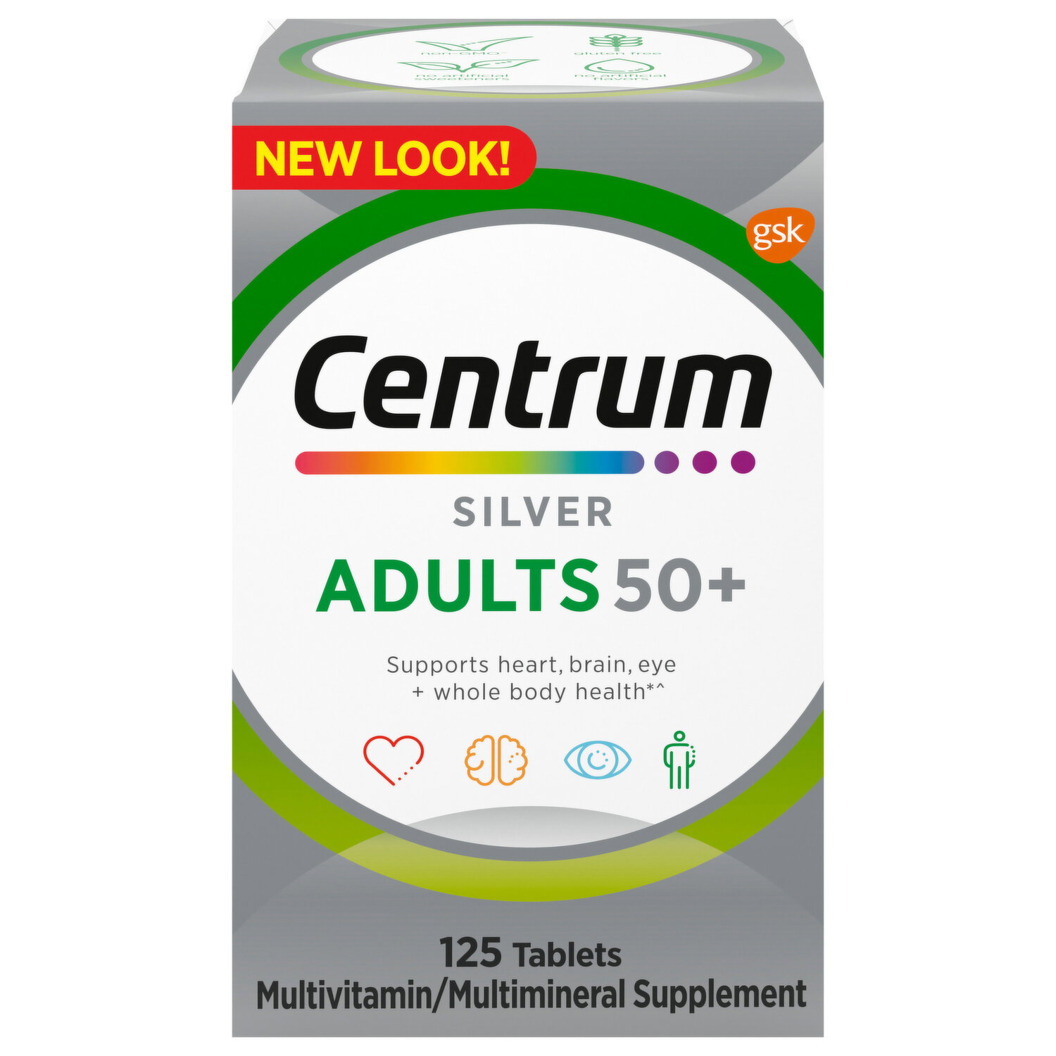 Centrum Silver Multivitamin/Multimineral Supplement, Adults 50+, Tablets - 125 Each Image 1 of 2
