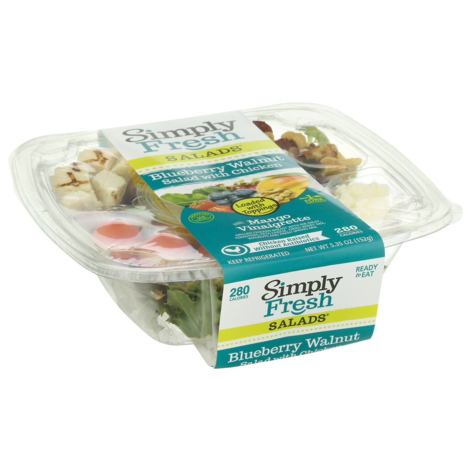 Simply Fresh Salads Salad with Chicken, Blueberry Walnut Image 1 of 3